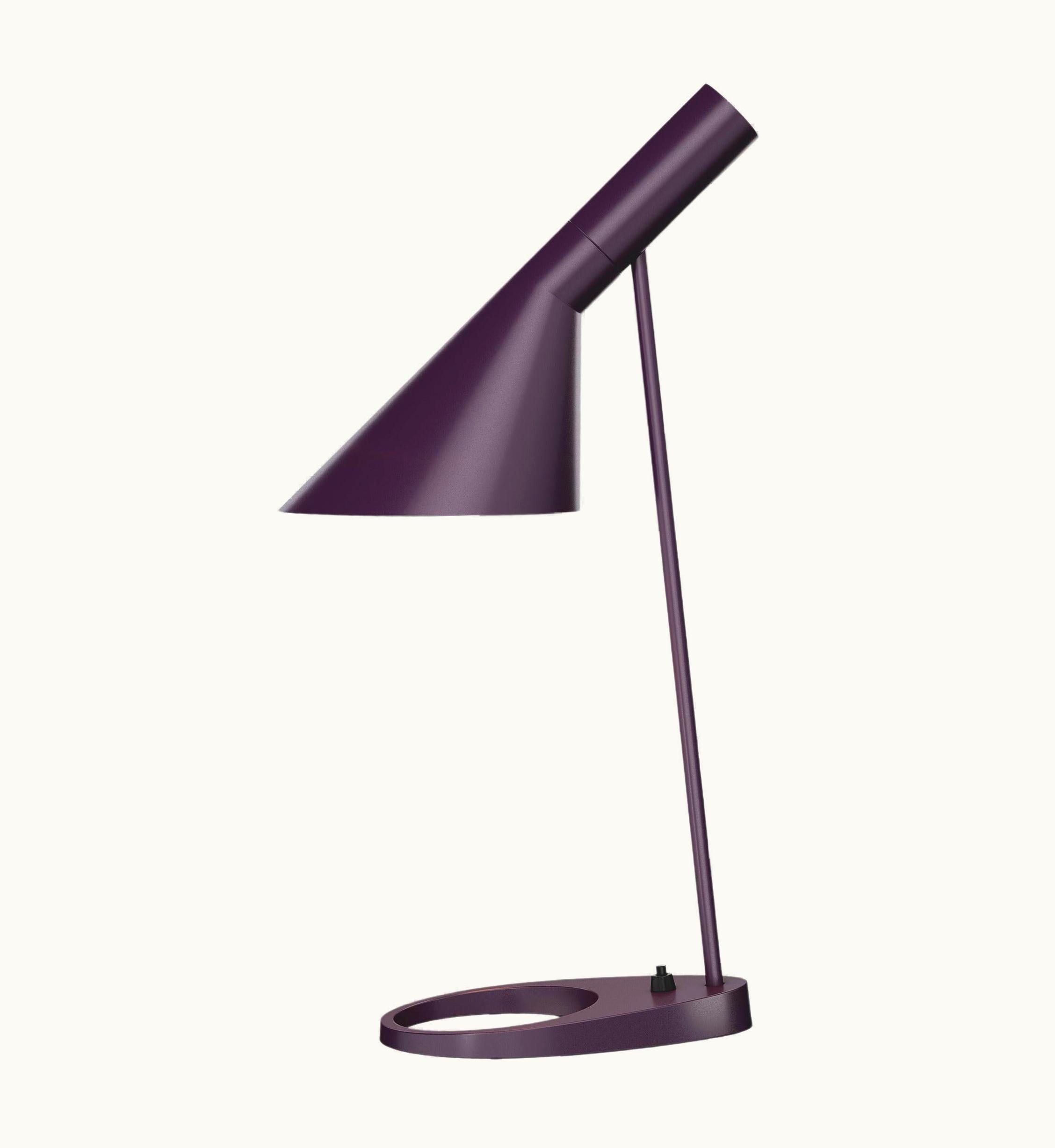 Arne Jacobsen Arne Jacobsen Louis Poulsen AJ Table Lamp In Aubergine By Arne Jacobsen