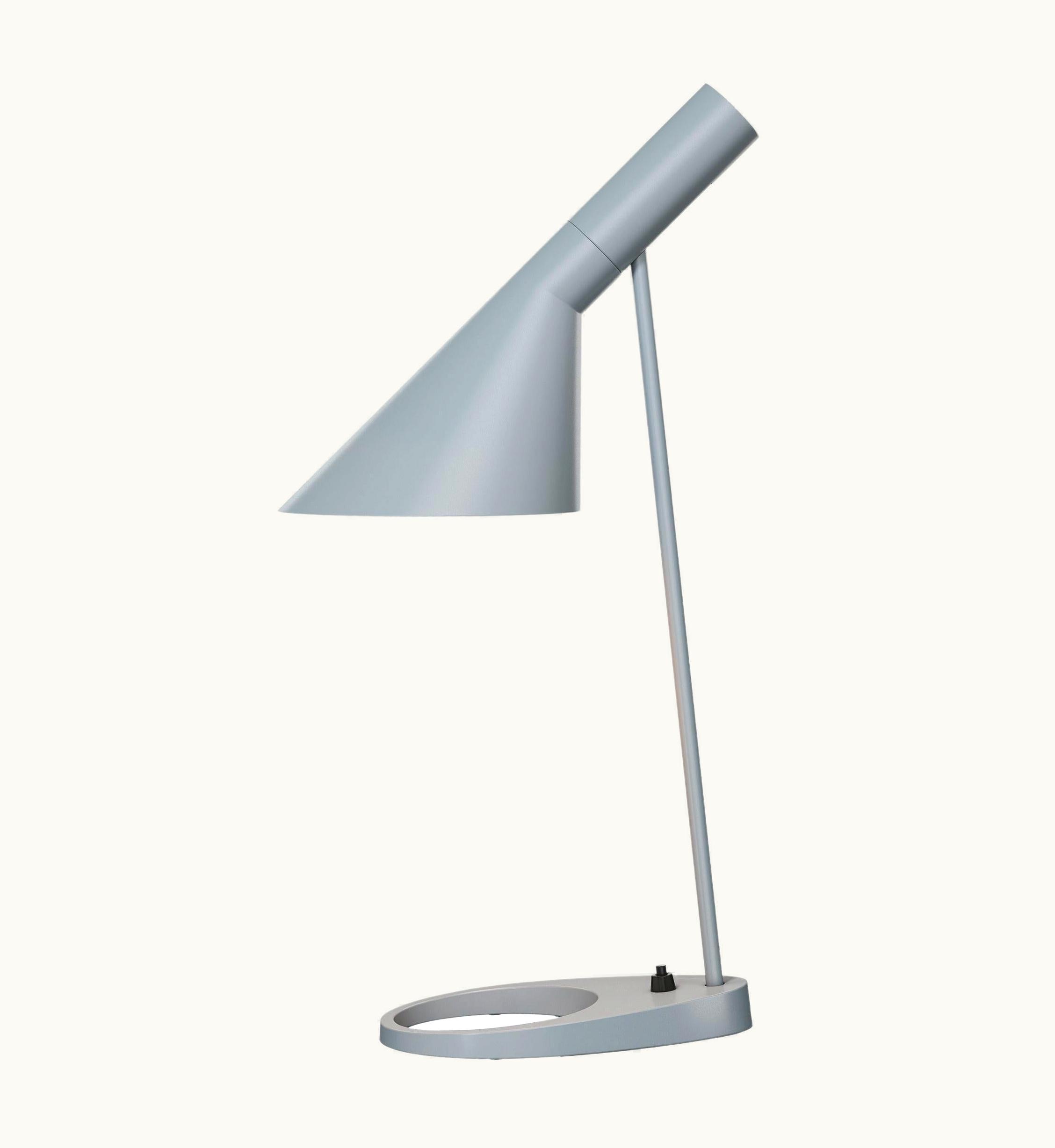 Arne Jacobsen Arne Jacobsen Louis Poulsen AJ Table Lamp In Light Gray By Arne Jacobsen