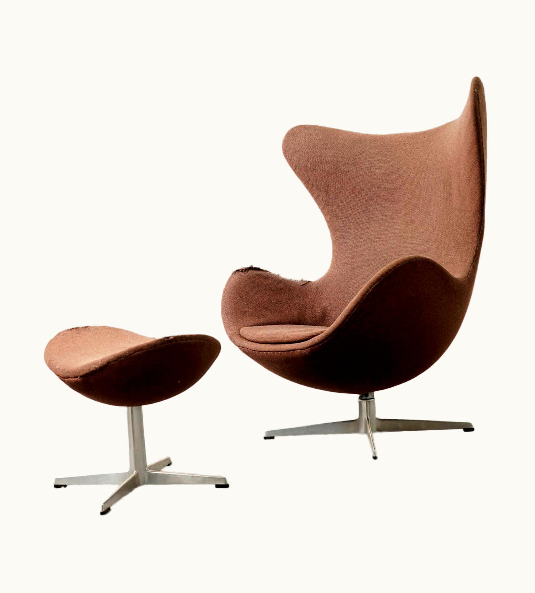 Arne Jacobsen Arne Jacobsen Danish Modern Egg Chair & Footstool By Arne Jacobsen For Fritz Hansen