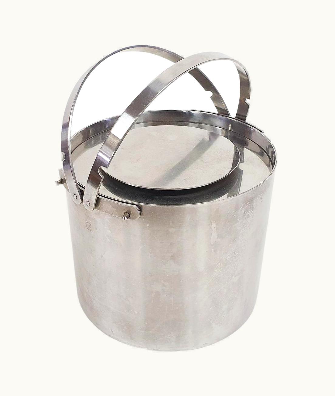 Arne Jacobsen Arne Jacobsen Stainless Steel Ice Bucket By Arne Jacobsen For Stelton, Denmark, 1960's