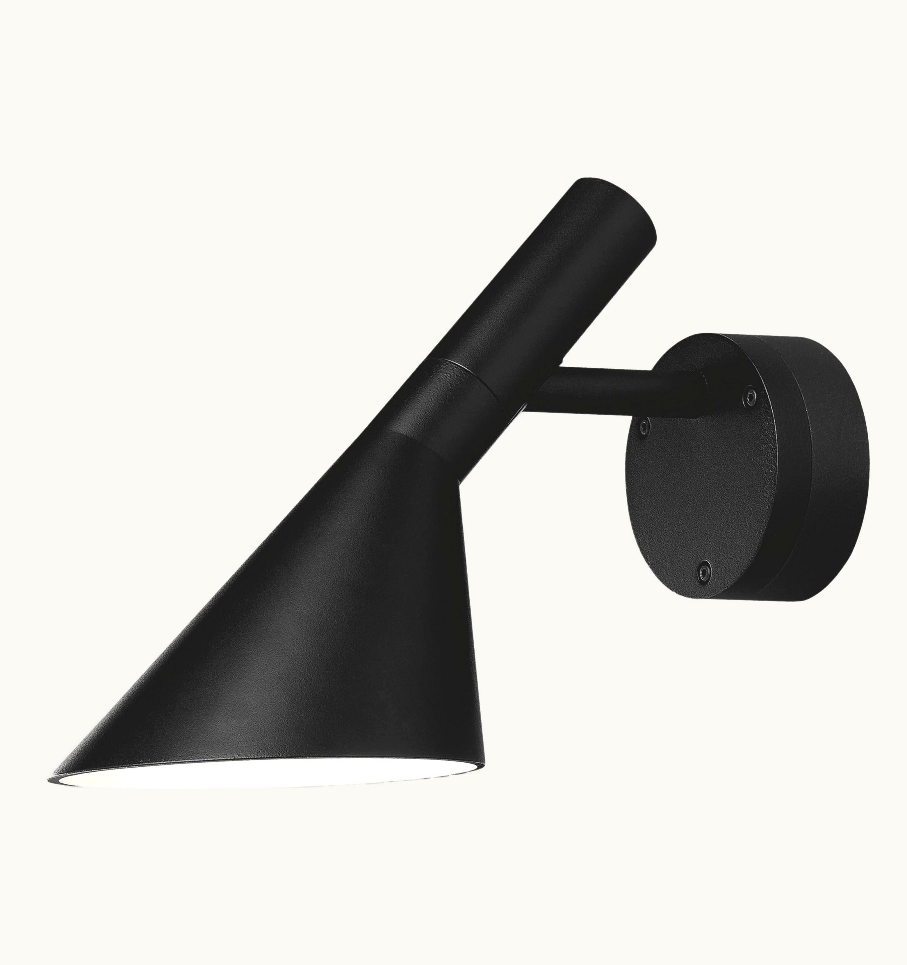 Arne Jacobsen Arne Jacobsen Louis Poulsen Outdoor AJ 50 Wall Lamp In Black By Arne Jacobsen