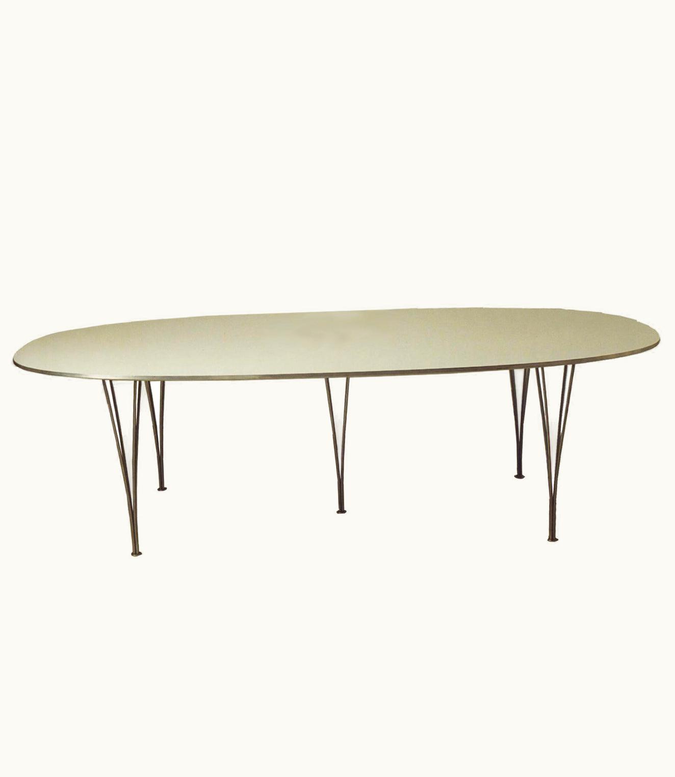 Arne Jacobsen;Piet Hein;Bruno Mathsson Arne Jacobsen;Piet Hein;Bruno Mathsson Piet Hein, Mid-Century Modern, Super Ellipse Table Manufactured By Fritz Hansen
