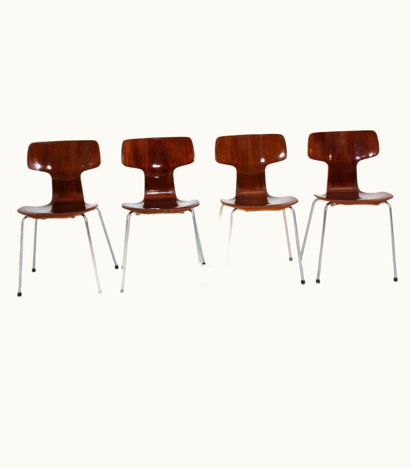 Arne Jacobsen Arne Jacobsen Mid Century Modern Vintage Teak Chairs By Arne JacobsenDenmark For Fritz Hansen