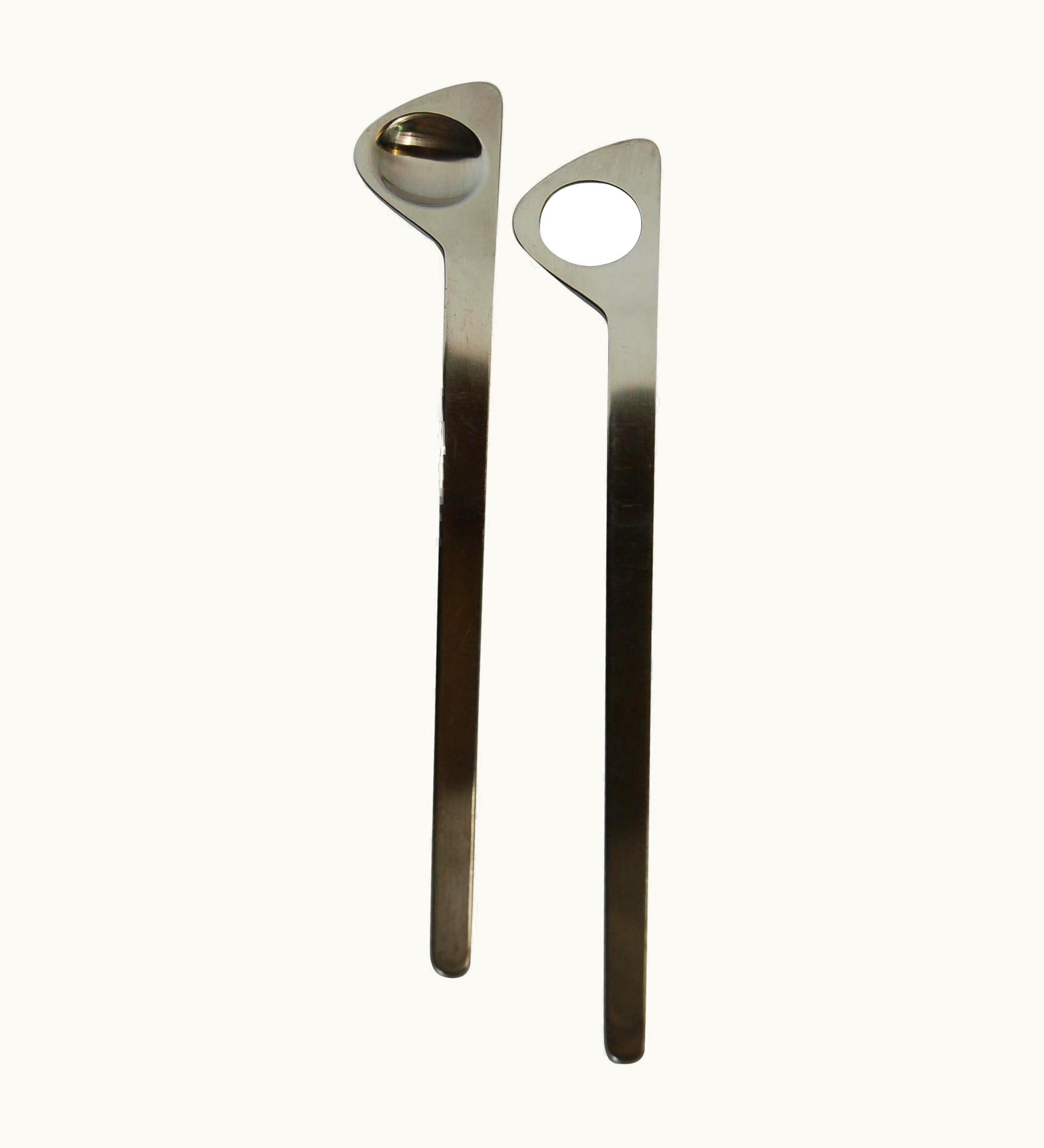 Arne Jacobsen Arne Jacobsen Midcentury Stainless Salad Serving Utensils Set Stelton Line By Arne Jacobsen