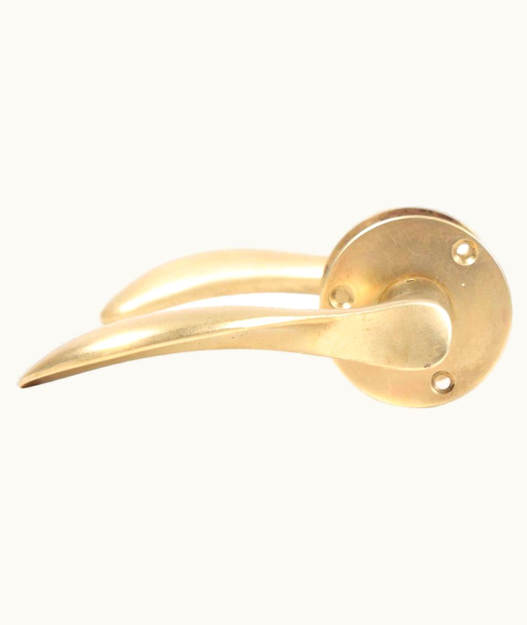 Arne Jacobsen Arne Jacobsen Set Of SAS Hotel Midcentury Door Handles In Solid Brass By Arne Jacobsen