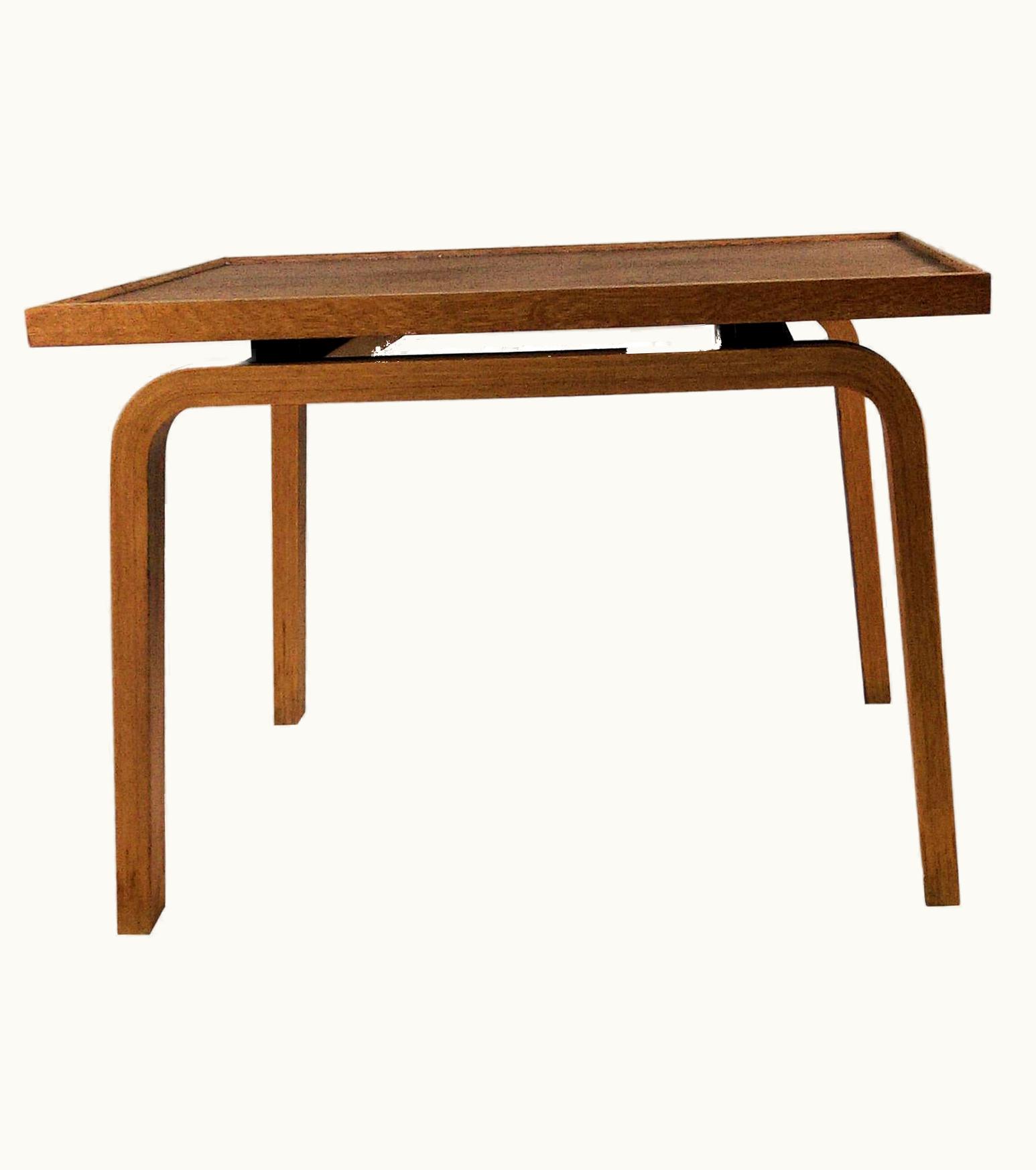 Arne Jacobsen Arne Jacobsen 1965 Arne Jacobsen Oak Footstool-Sidetable For Saint Catherine's College