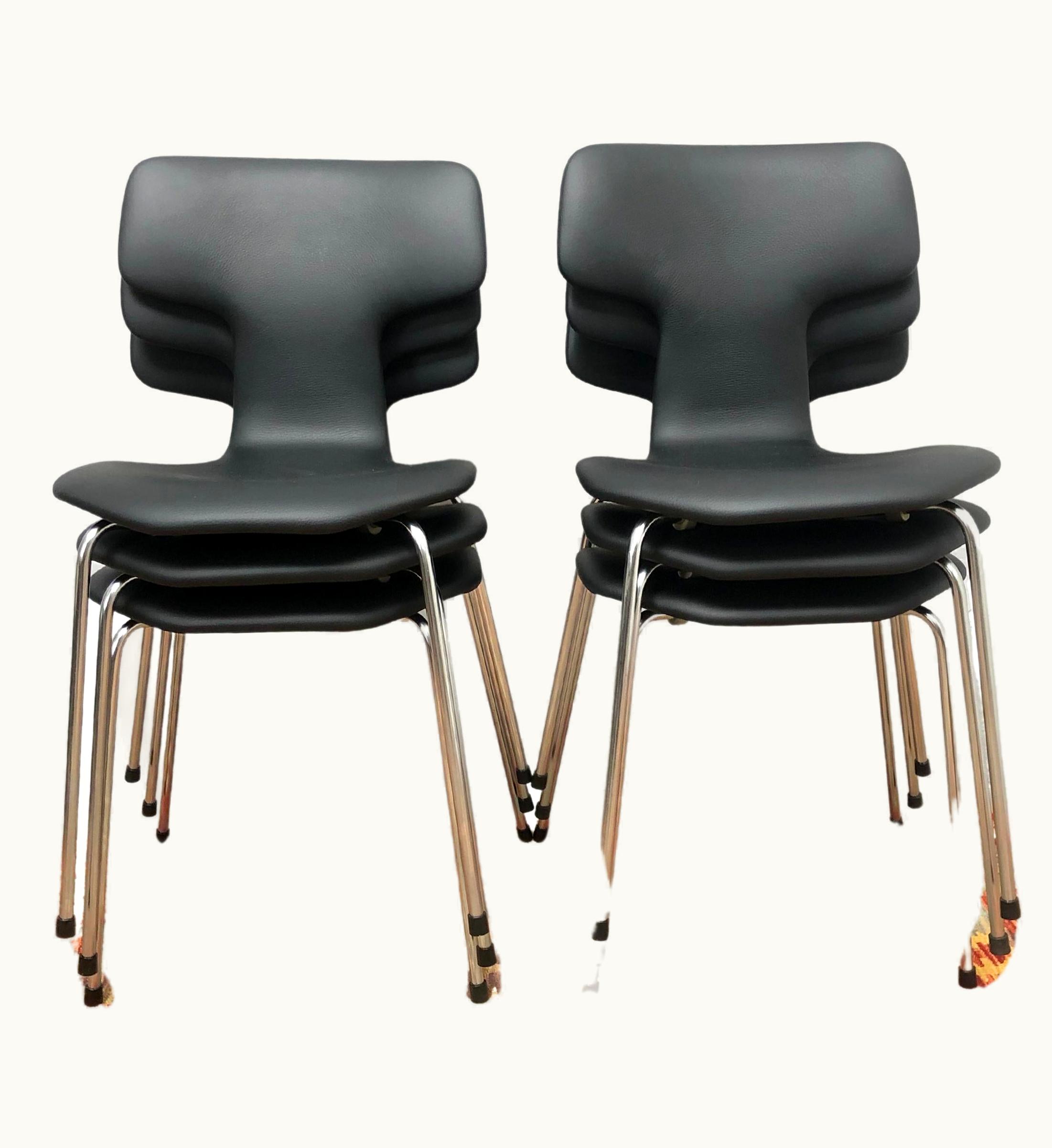 Arne Jacobsen Arne Jacobsen Vintage Set Of 6 Iconic Arne Jacobsen 3103 Hammer Chairs Designed In 1955
