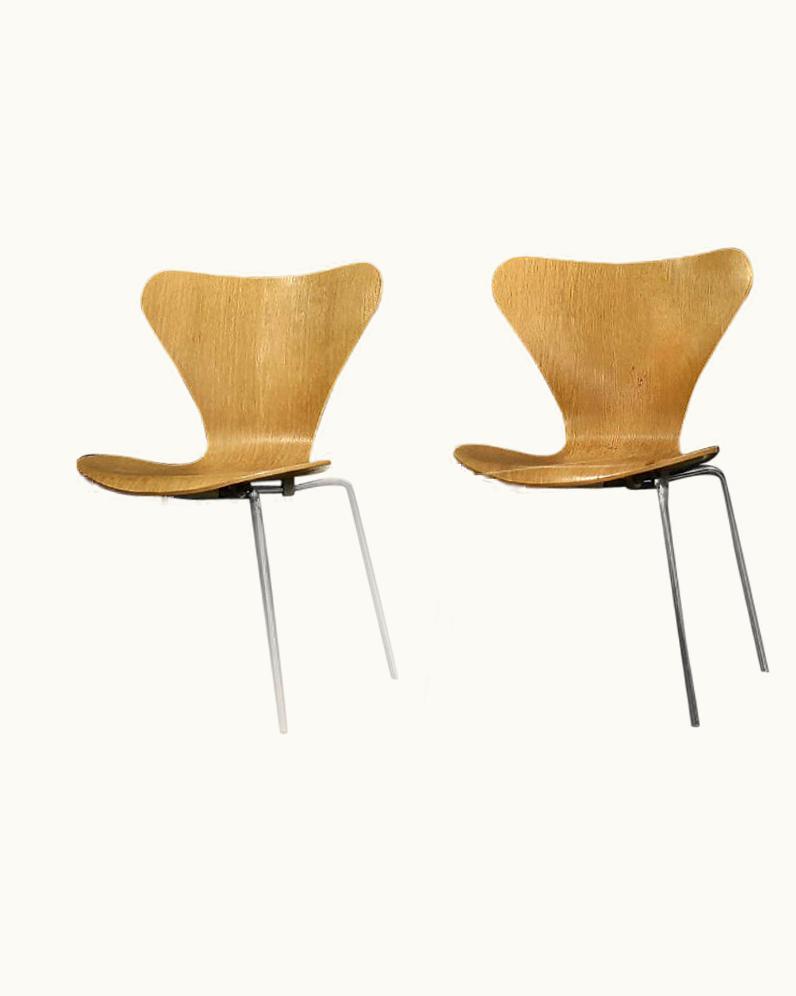 Arne Jacobsen Arne Jacobsen Pair Of Vintage Danish Modern Series 7 Chairs By Arne Jacobsen For Fritz Hansen