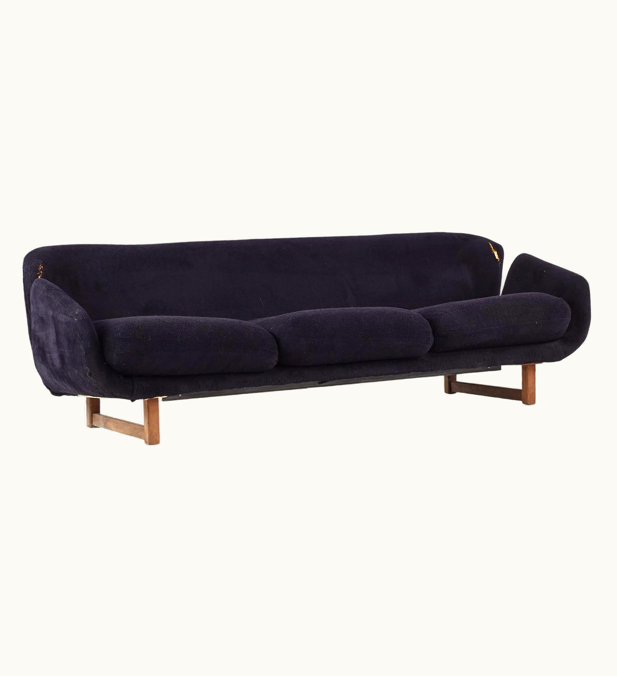 Arne Jacobsen Arne Jacobsen For Fritz Hansen Style Mid Century Swan Sofa