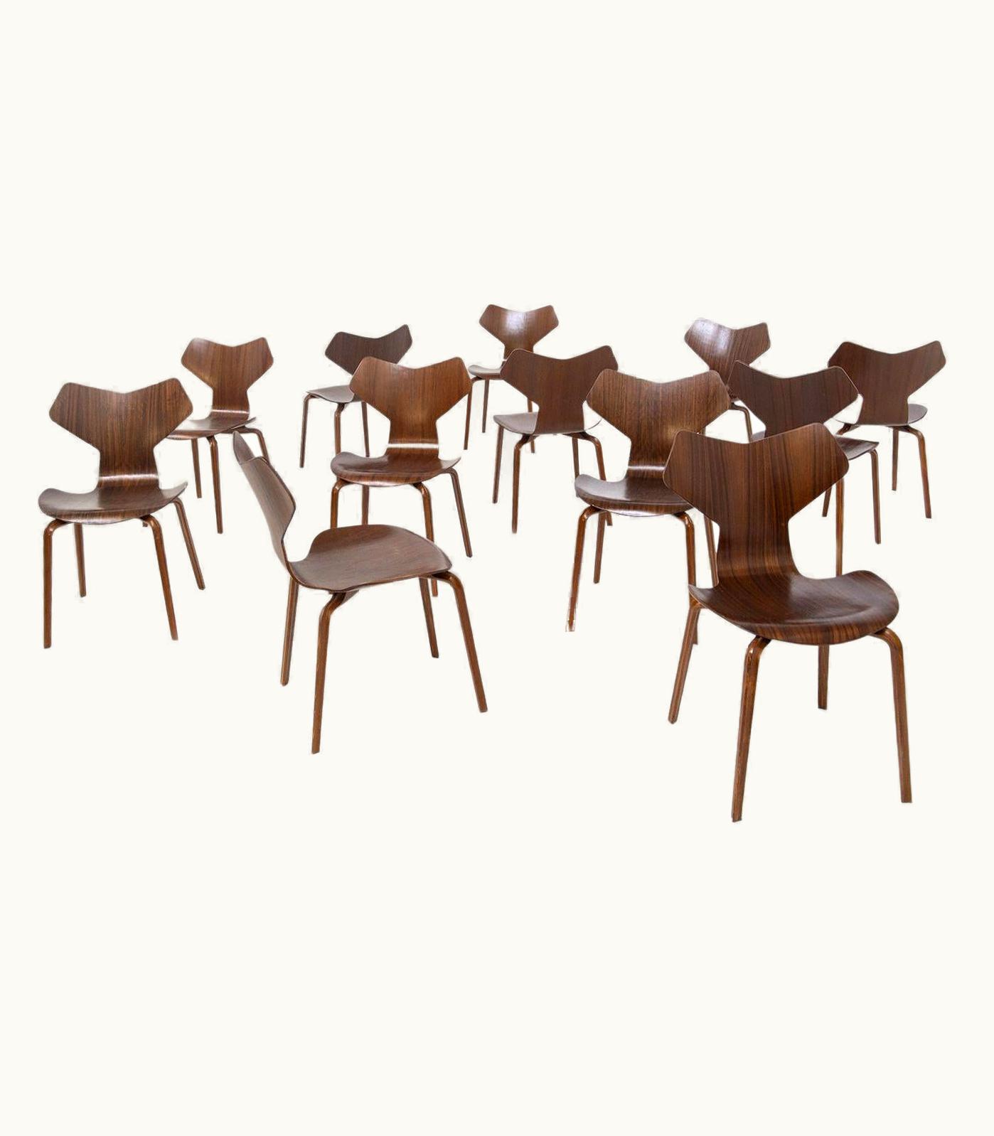 Arne Jacobsen Arne Jacobsen For Fritz Hansen Grand Prix Chairs