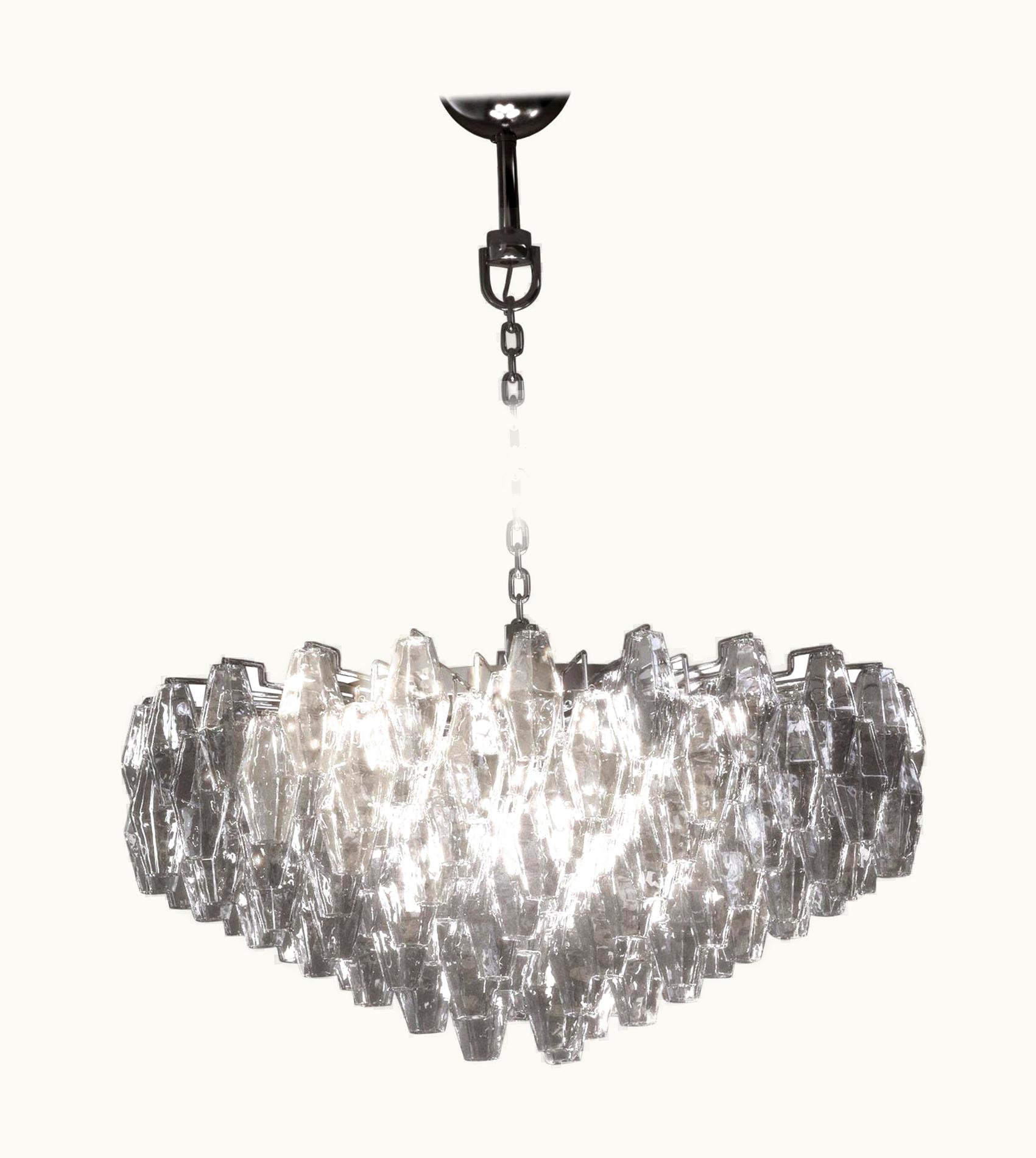 Carlo Scarpa Carlo Scarpa Poliedri Applique Chandelier For Venini