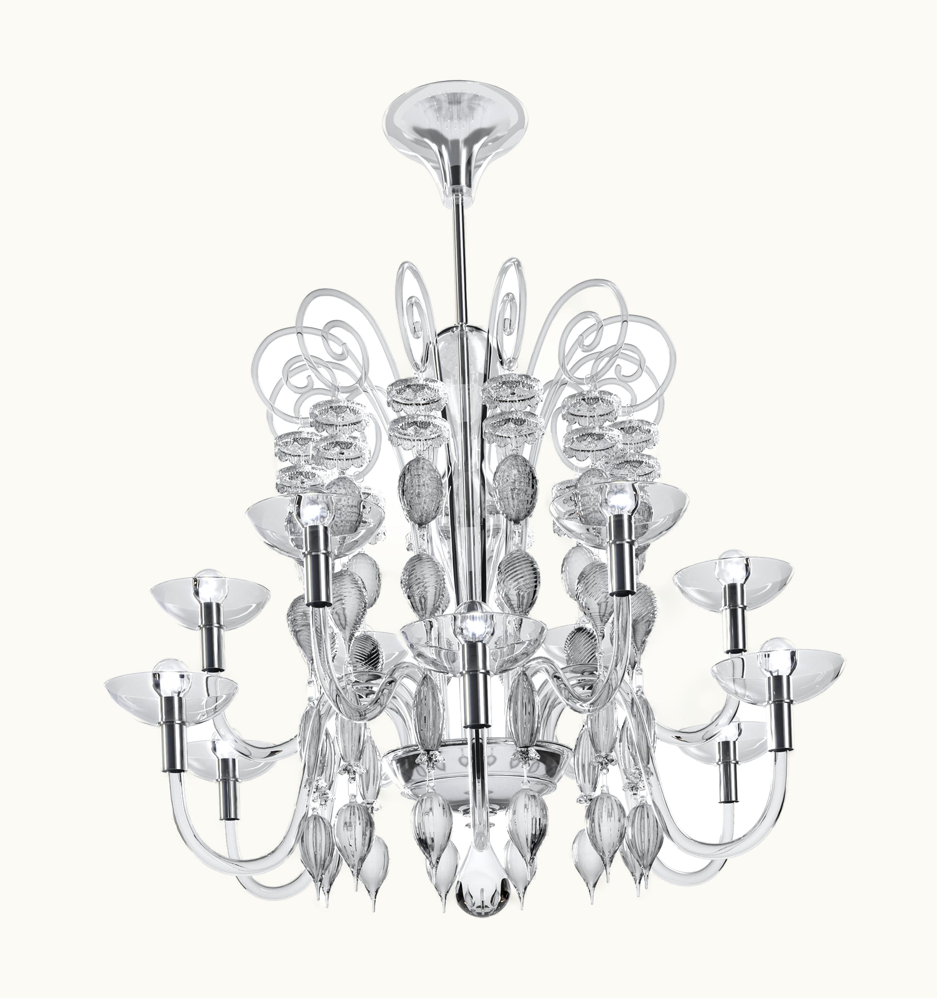 Carlo Scarpa Carlo Scarpa Murano Blown Glass Neoclassic Chandelier Design By Carlo Scarpa Venini Official