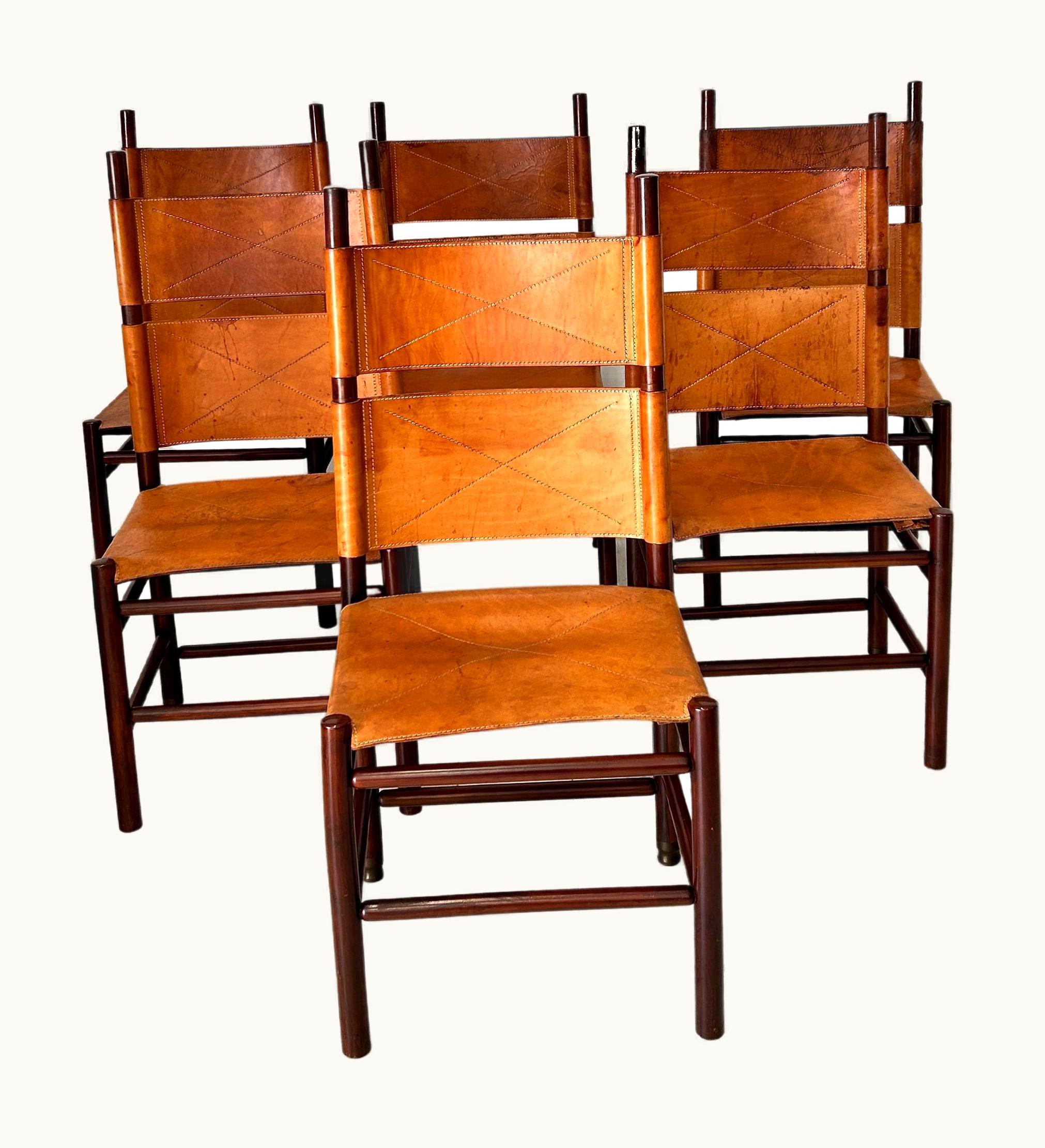 Carlo Scarpa Carlo Scarpa Kentucky Dining Chairs By Carlo Scarpa For Bernini, 1977, Set Of 6