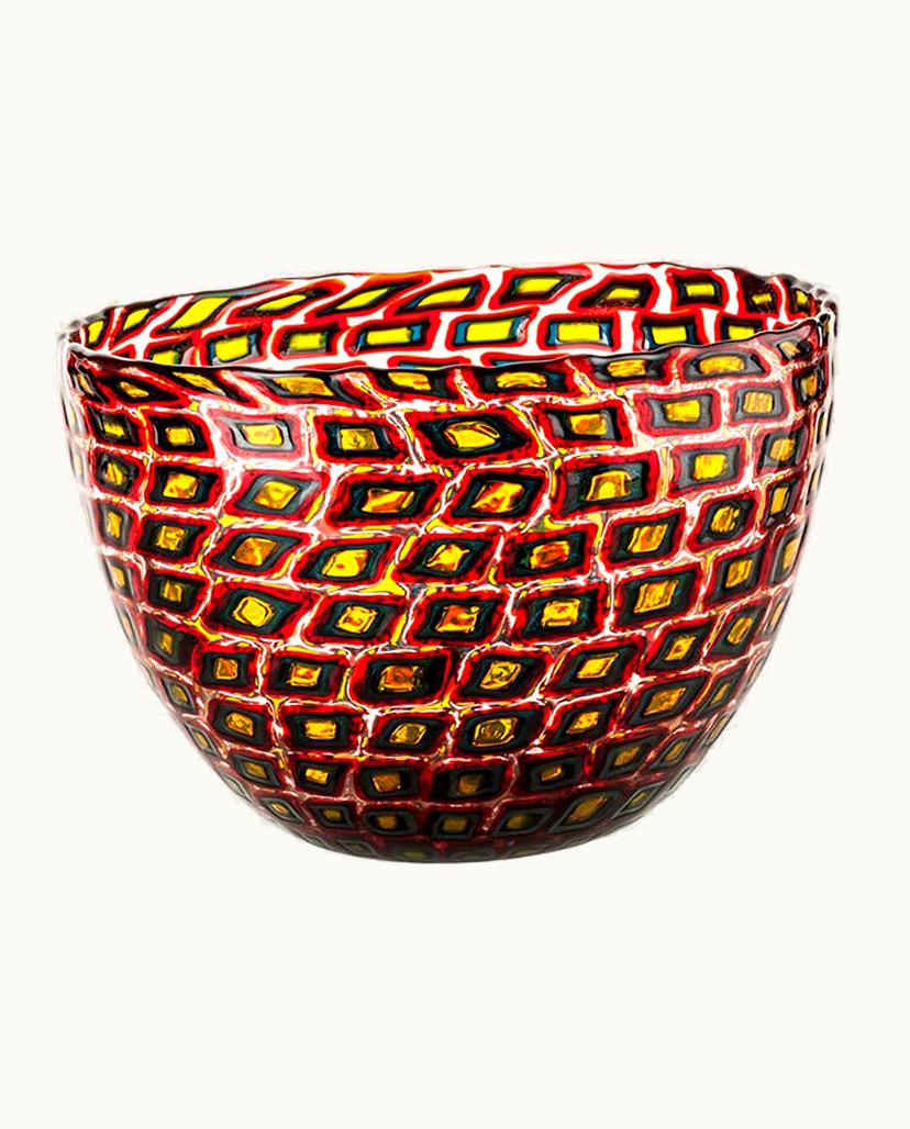 Carlo Scarpa Carlo Scarpa 21st Century Murrine Romane Glass Bowl In Multicolour By Carlo Scarpa