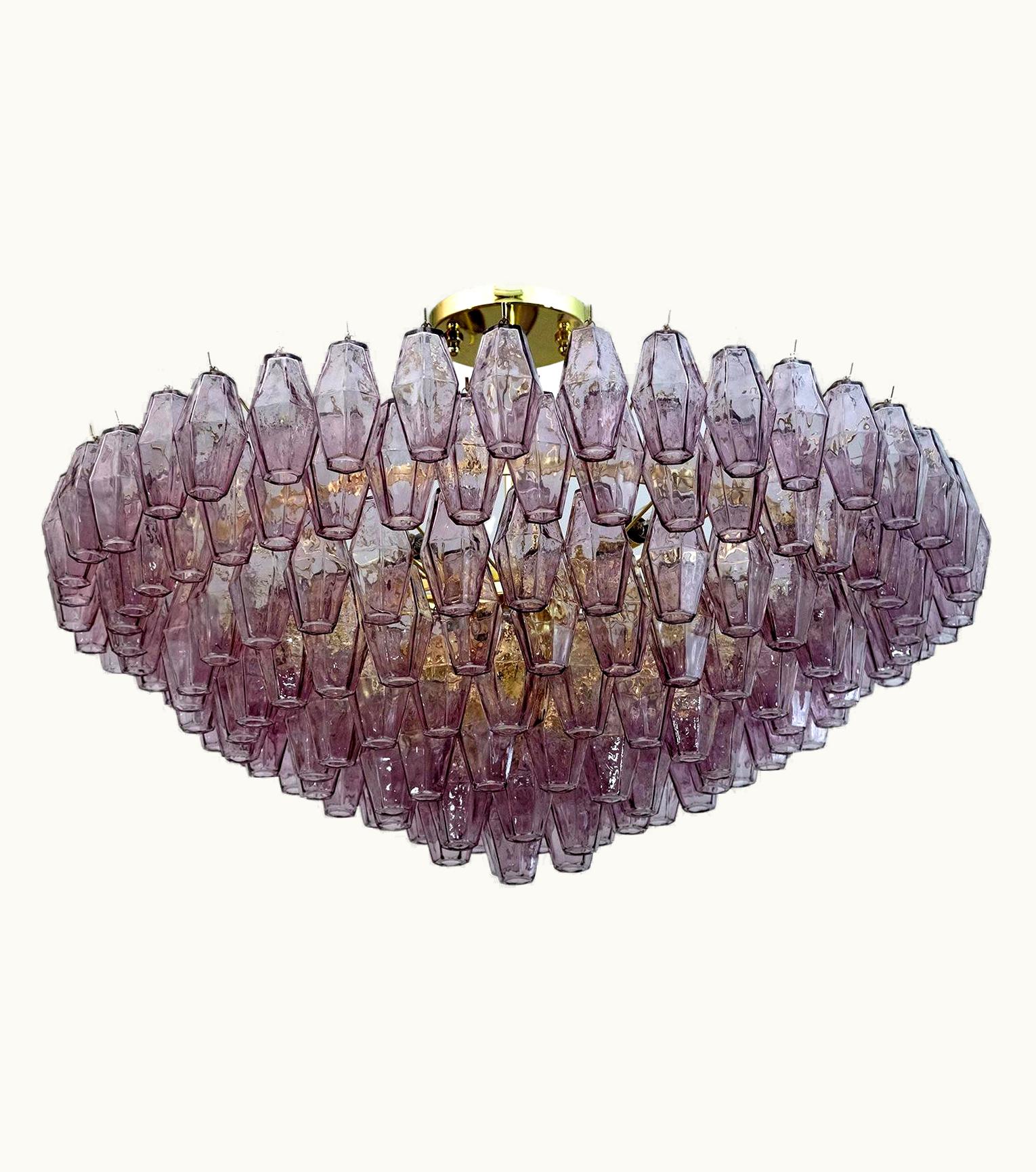 Carlo Scarpa Carlo Scarpa Mid-Century Modern Murano Glass Poliedri Chandelier By Venini