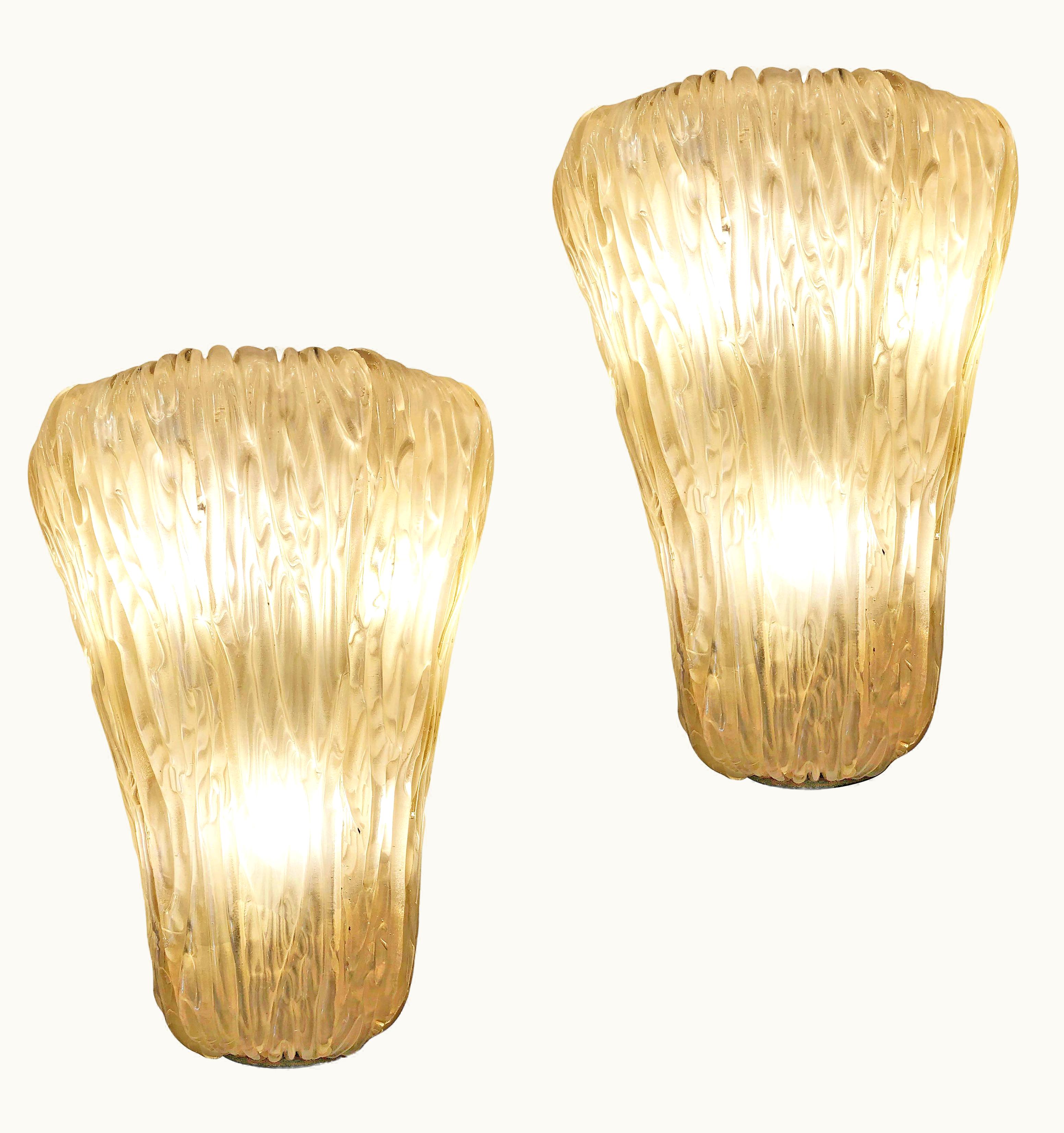 Carlo Scarpa Carlo Scarpa Large Venini Wall Lights By Carlo Scarpa