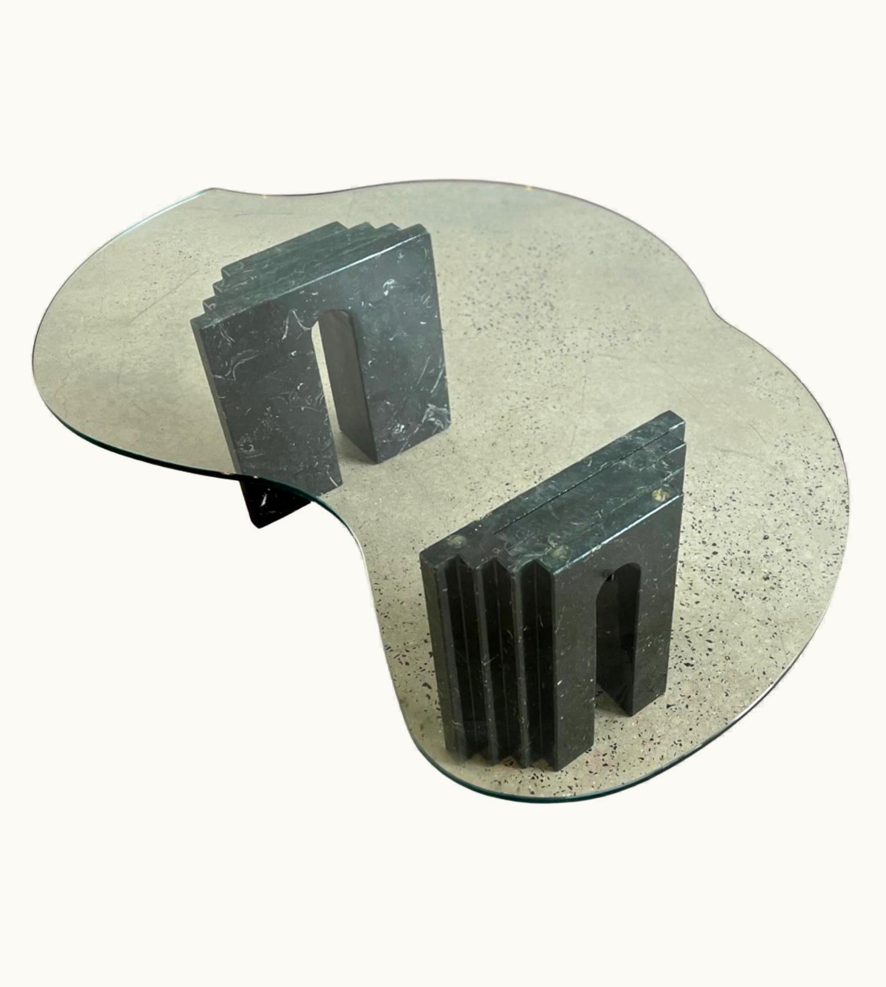 Carlo Scarpa Carlo Scarpa For Catalan Carrara Marble And Galss Coffee Table