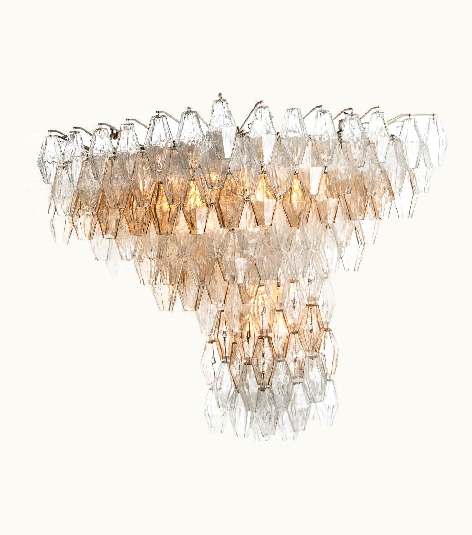Carlo Scarpa Carlo Scarpa 1960s Hand Blown Glass Chandelier By Carlo Scarpa For Venini