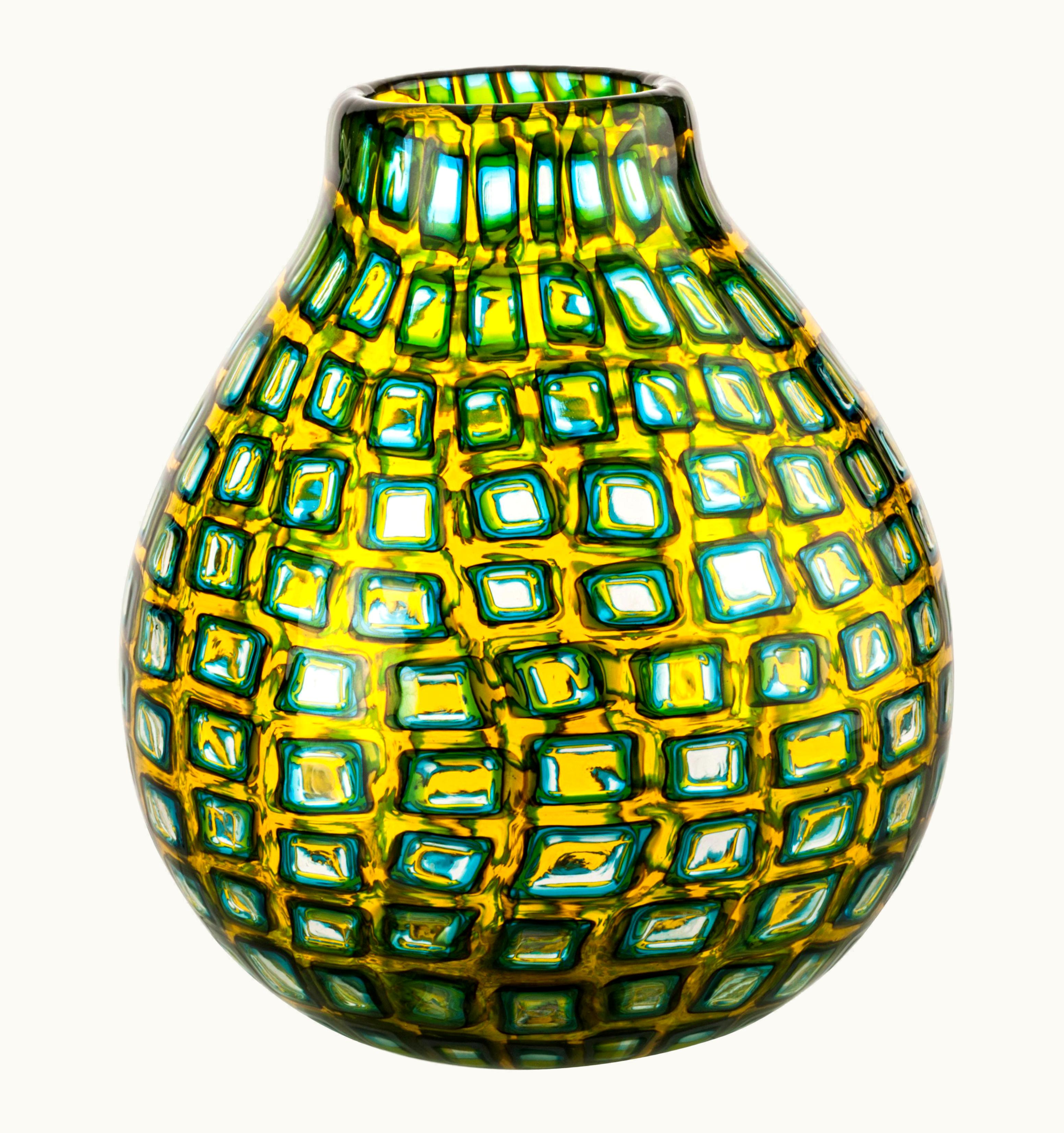 Carlo Scarpa Carlo Scarpa Venini Murrine Romane Multi-Color Vase By Carlo Scarpa UZ0188444