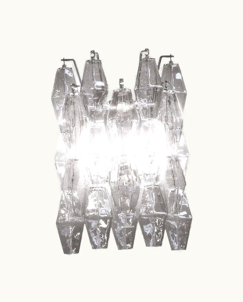 Carlo Scarpa Carlo Scarpa 21st Century Poliedri Wall Light In Crystal By Carlo Scarpa