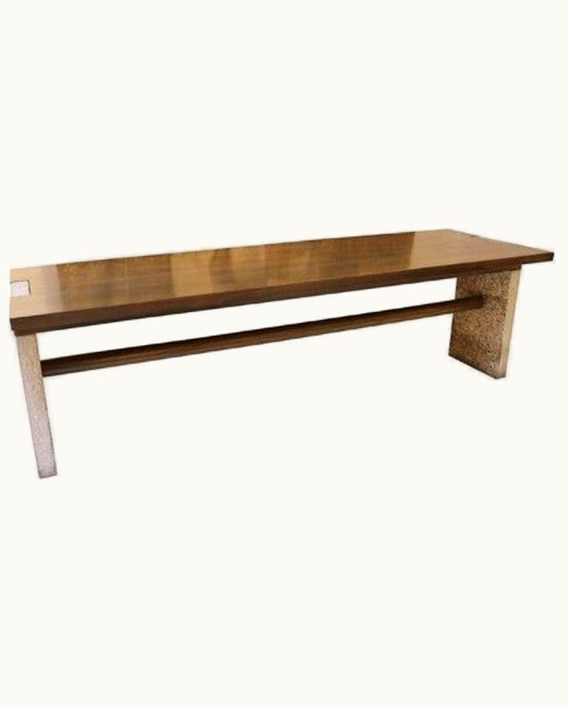 Carlo Scarpa Carlo Scarpa Stone And Wood Console Model 'Valmarana' By Carlo Scarpa For Simon, Italy, 1972