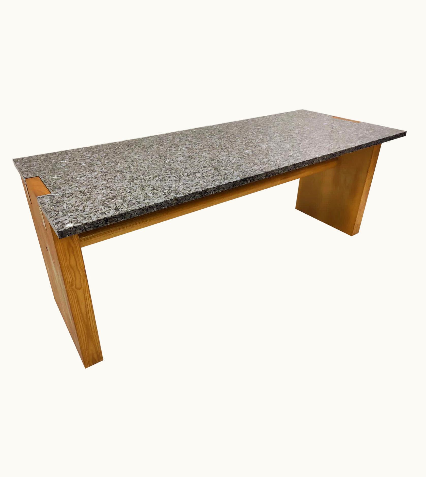 Carlo Scarpa Carlo Scarpa Console Model 'Valmarana' By Carlo Scarpa For Simon, Ash And Granite, Italy 1972
