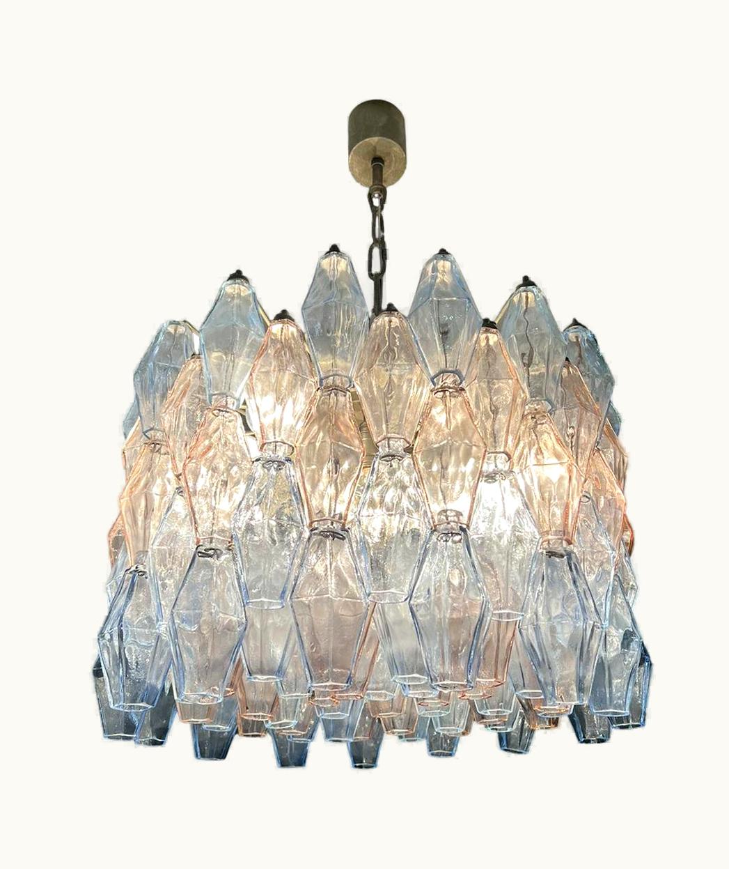 Carlo Scarpa Carlo Scarpa Original Poliedri Chandelier By Carlo Scarpa Per Venini, Murano, 1950