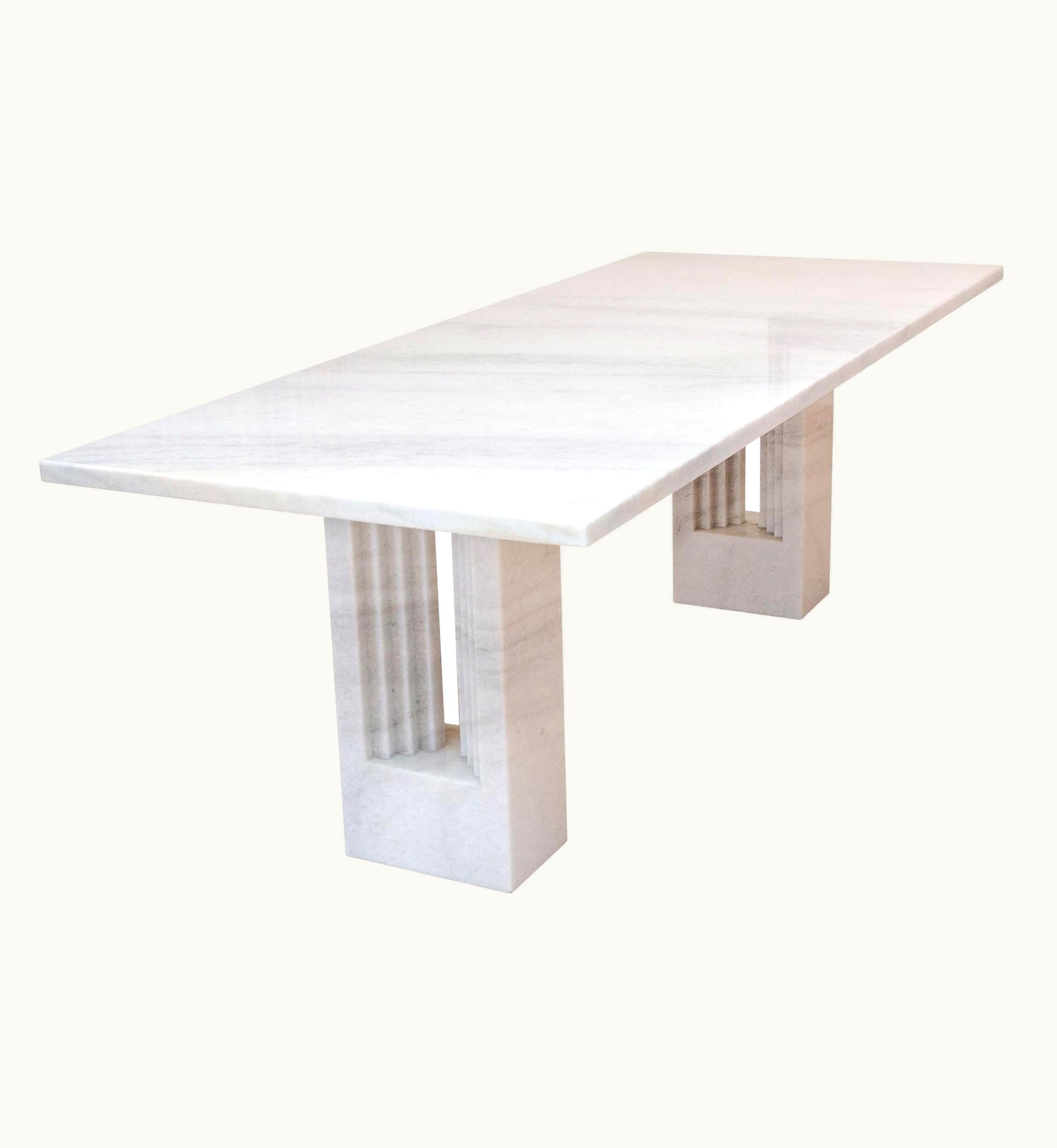 Carlo Scarpa;Marcel Breuer Carlo Scarpa;Marcel Breuer Carlo Scarpa & Marcel Breuer Naxos Marble "Delfi" Table For Studio Simon, 1969