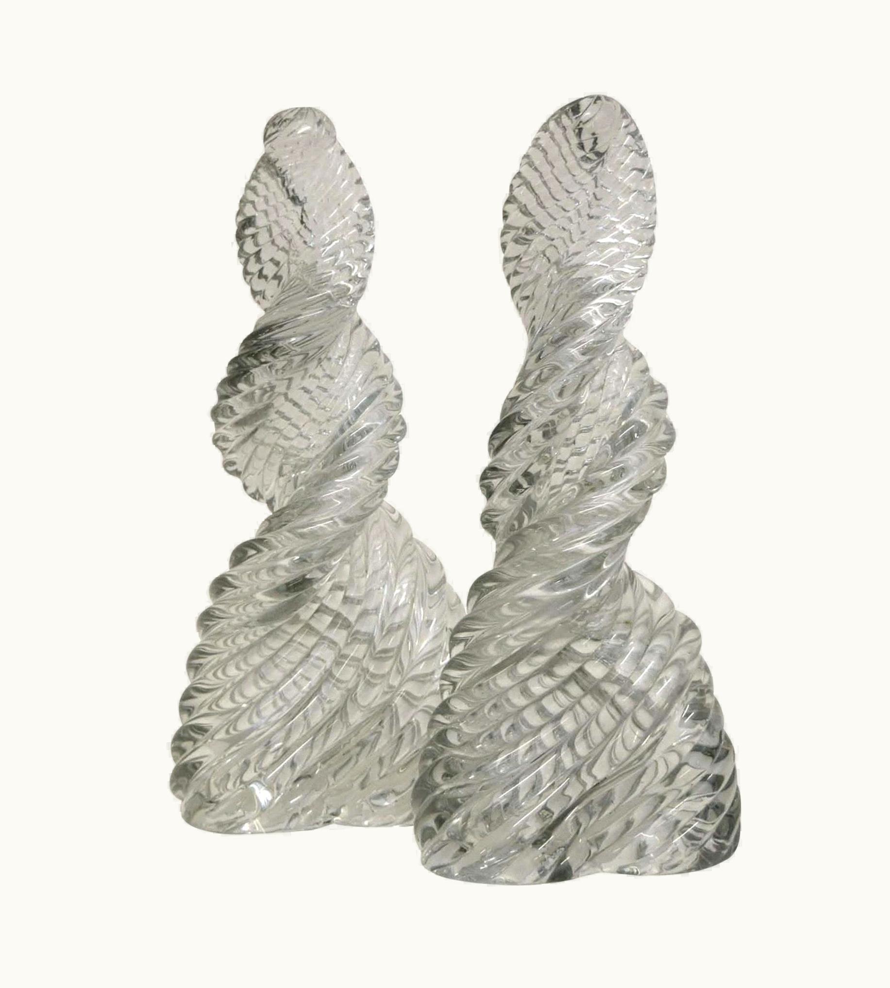 Carlo Scarpa Carlo Scarpa Pair Of Venini Torqued Obelisks