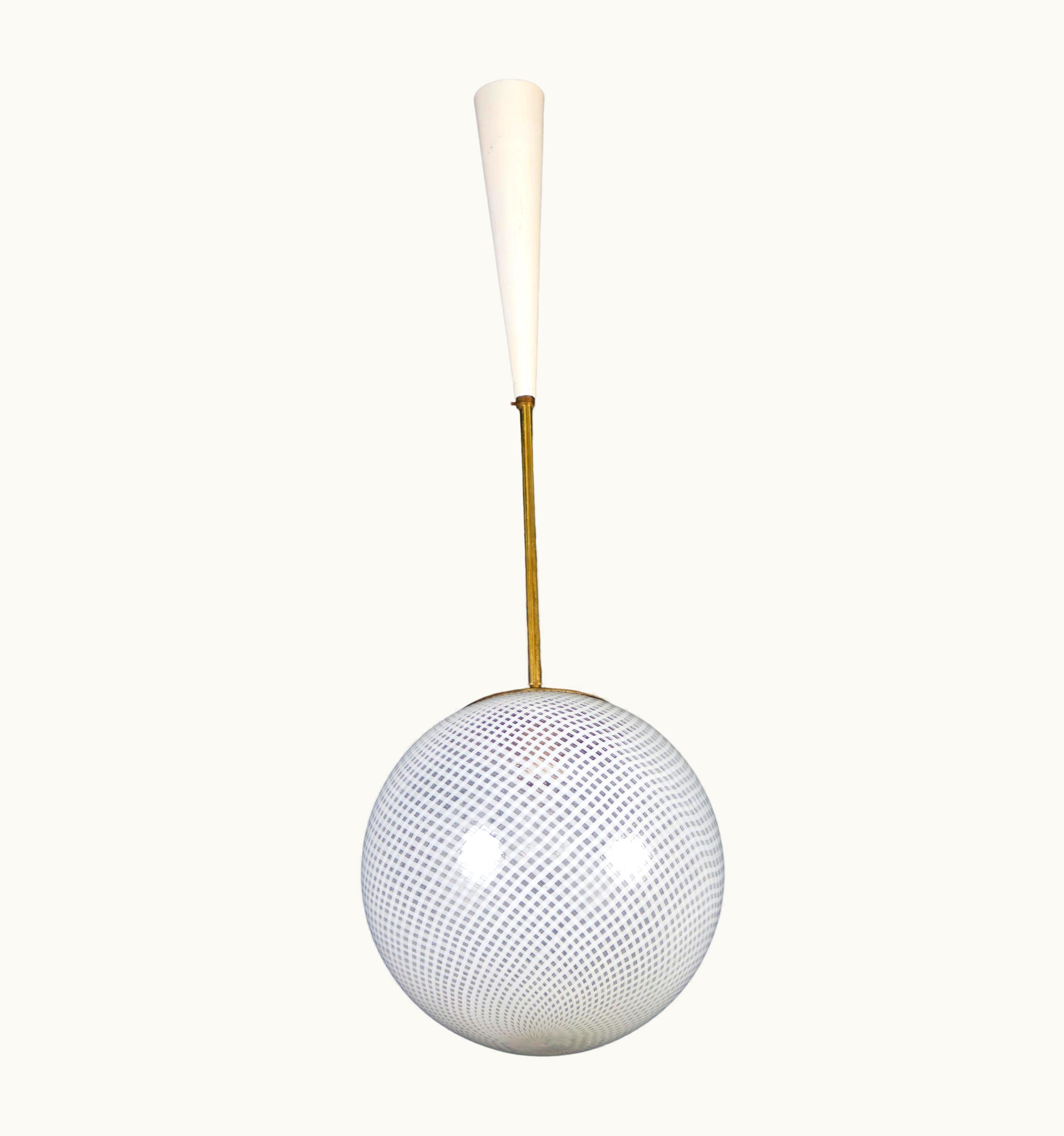 Carlo Scarpa Carlo Scarpa Rare Venini Reticello Pendant By Carlo Scarpa, 1940