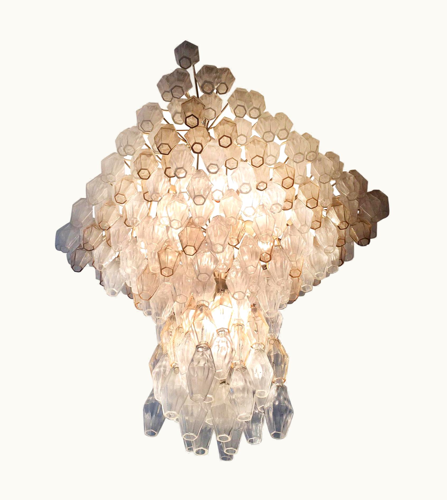 Carlo Scarpa Carlo Scarpa Old Original Poliedri Chandelier By Carlo Scarpa For Venini, 1960s
