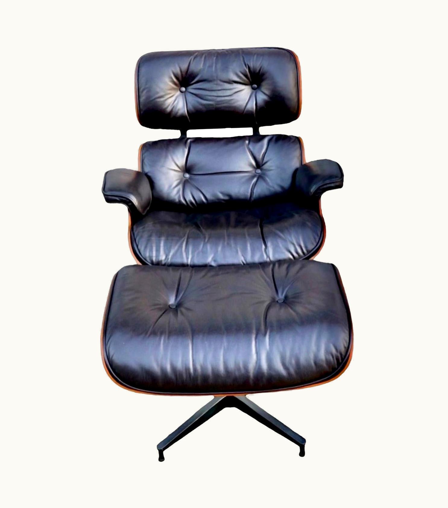Charles and Ray Eames Charles and Ray Eames Vintage Restored Herman Miller Eames Lounge Chair And Ottoman