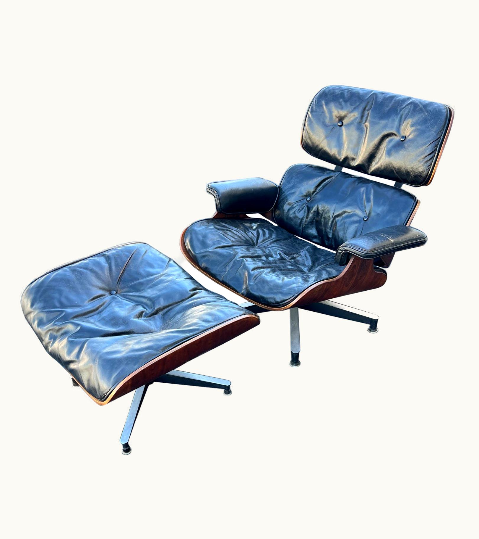Charles and Ray Eames Charles and Ray Eames Original Charles Eames Herman Miller Lounge Chair And Ottoman 1950's