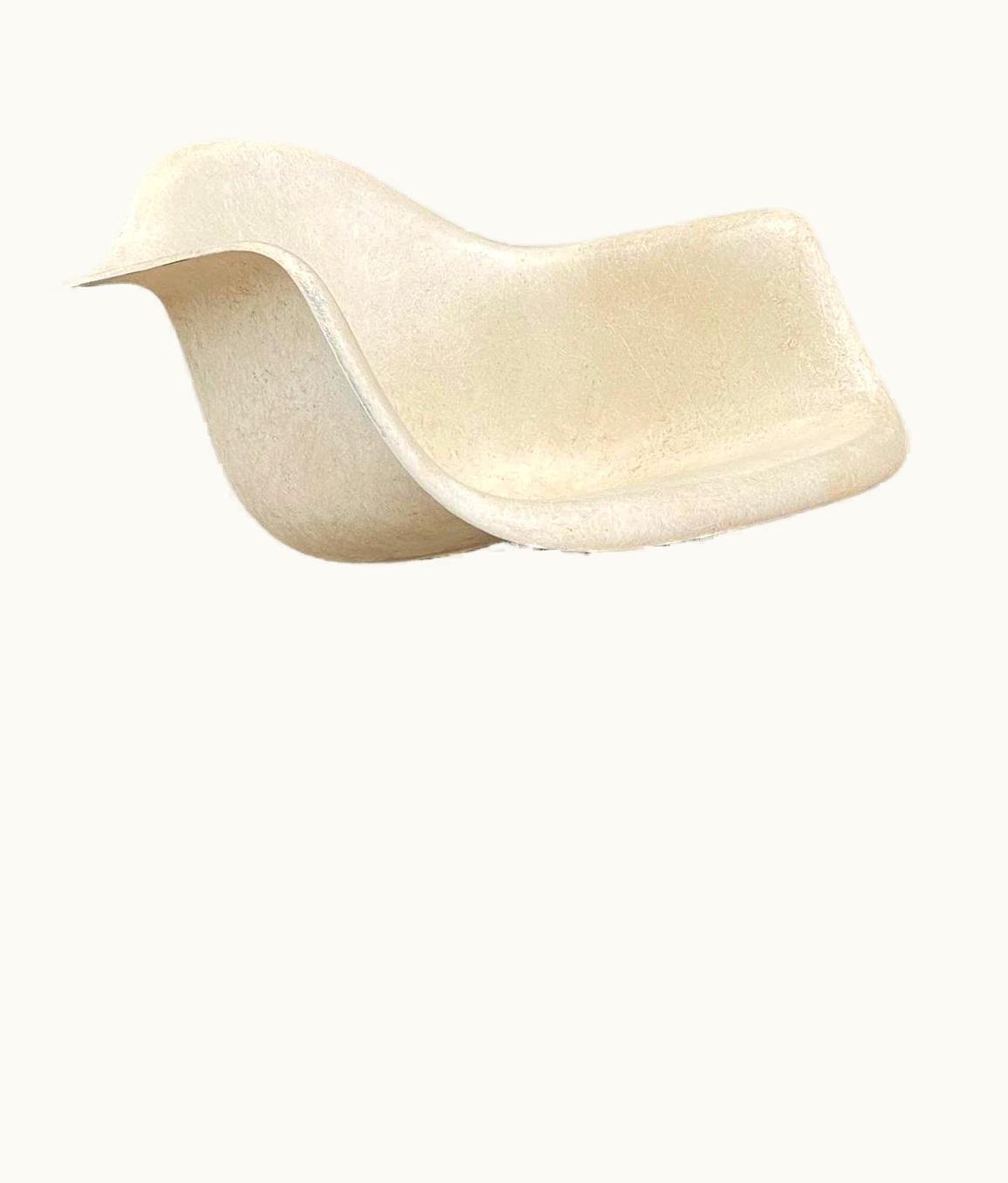 Charles and Ray Eames Charles and Ray Eames RAR Parchment Rocking Chair For Herman Miller