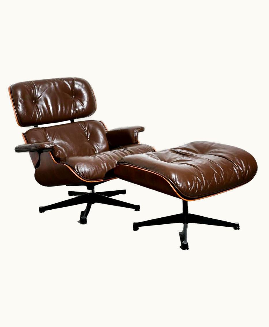 Charles and Ray Eames Charles and Ray Eames Vintage Eames 670/671 Lounge Chair By VItra In Rosewood And Brown Leather