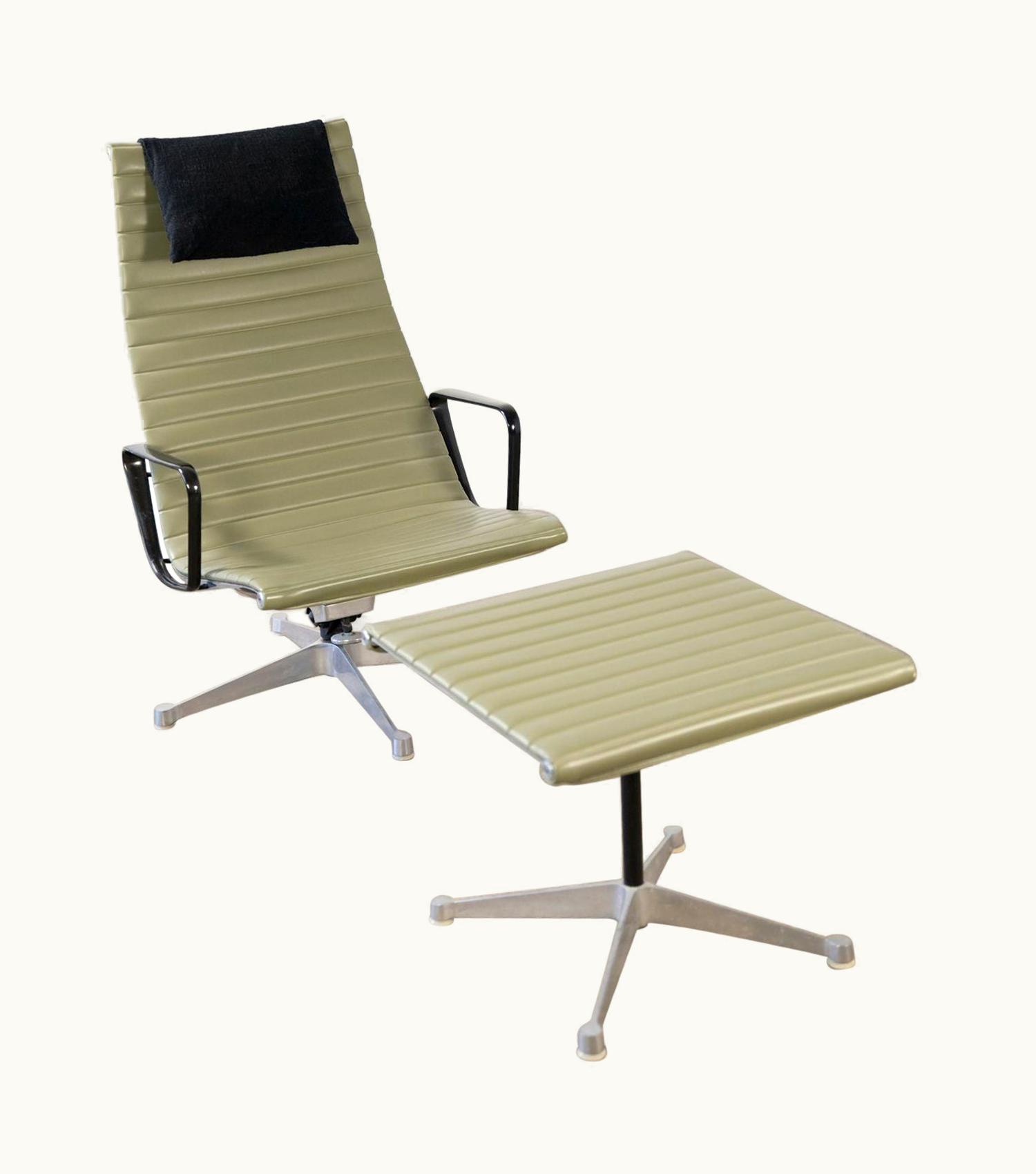 Charles and Ray Eames Charles and Ray Eames Charles Eames Aluminum Group Lounge Chair And Ottoman For Herman Miller