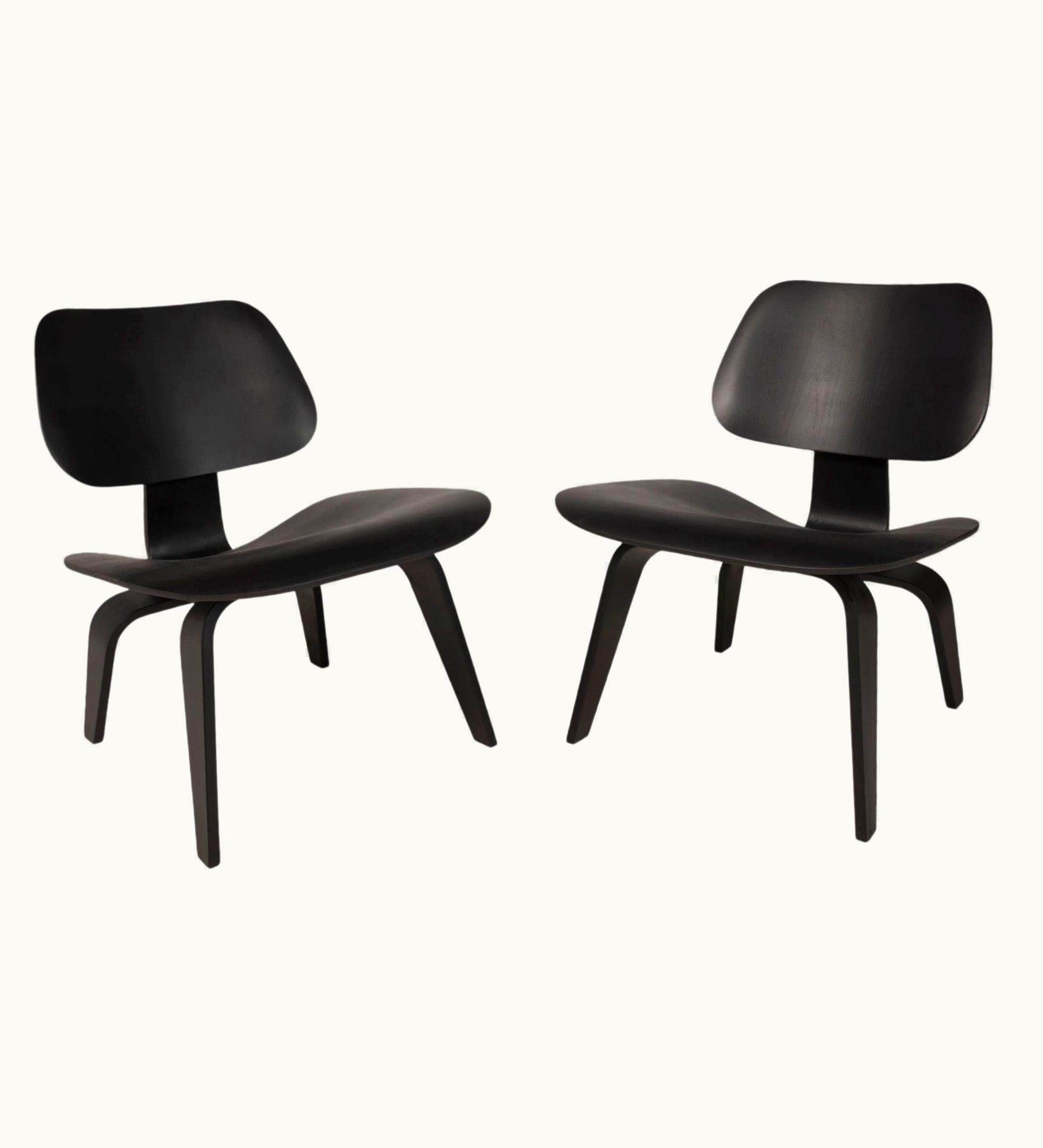 Charles and Ray Eames Charles and Ray Eames Set Of Two '2' Herman Miller LCW Lounge Chairs By Charles & Ray Eames, USA