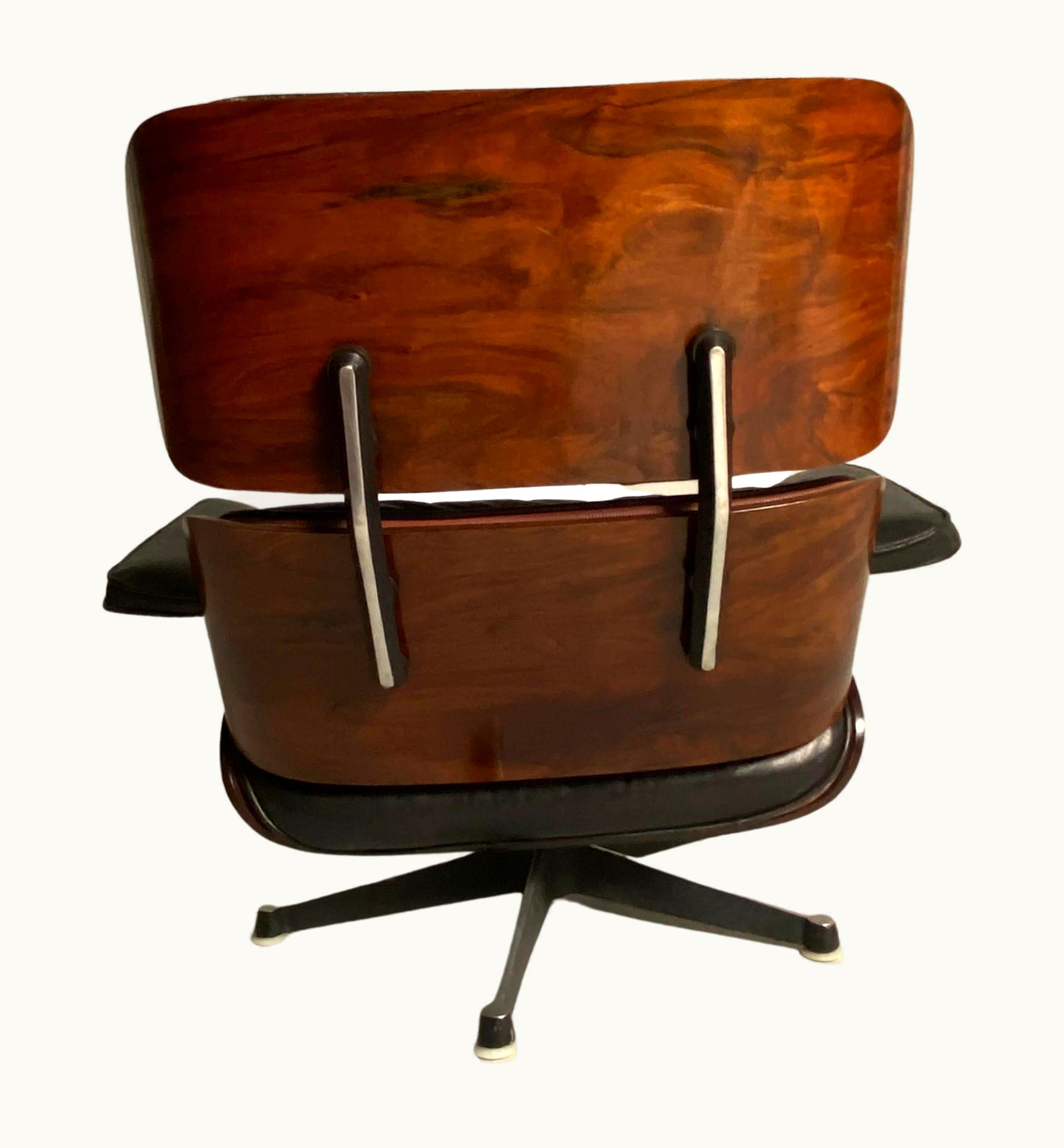 Charles and Ray Eames Charles and Ray Eames Charles Eames, Lounge Chair In Black Leather By Herman Miller