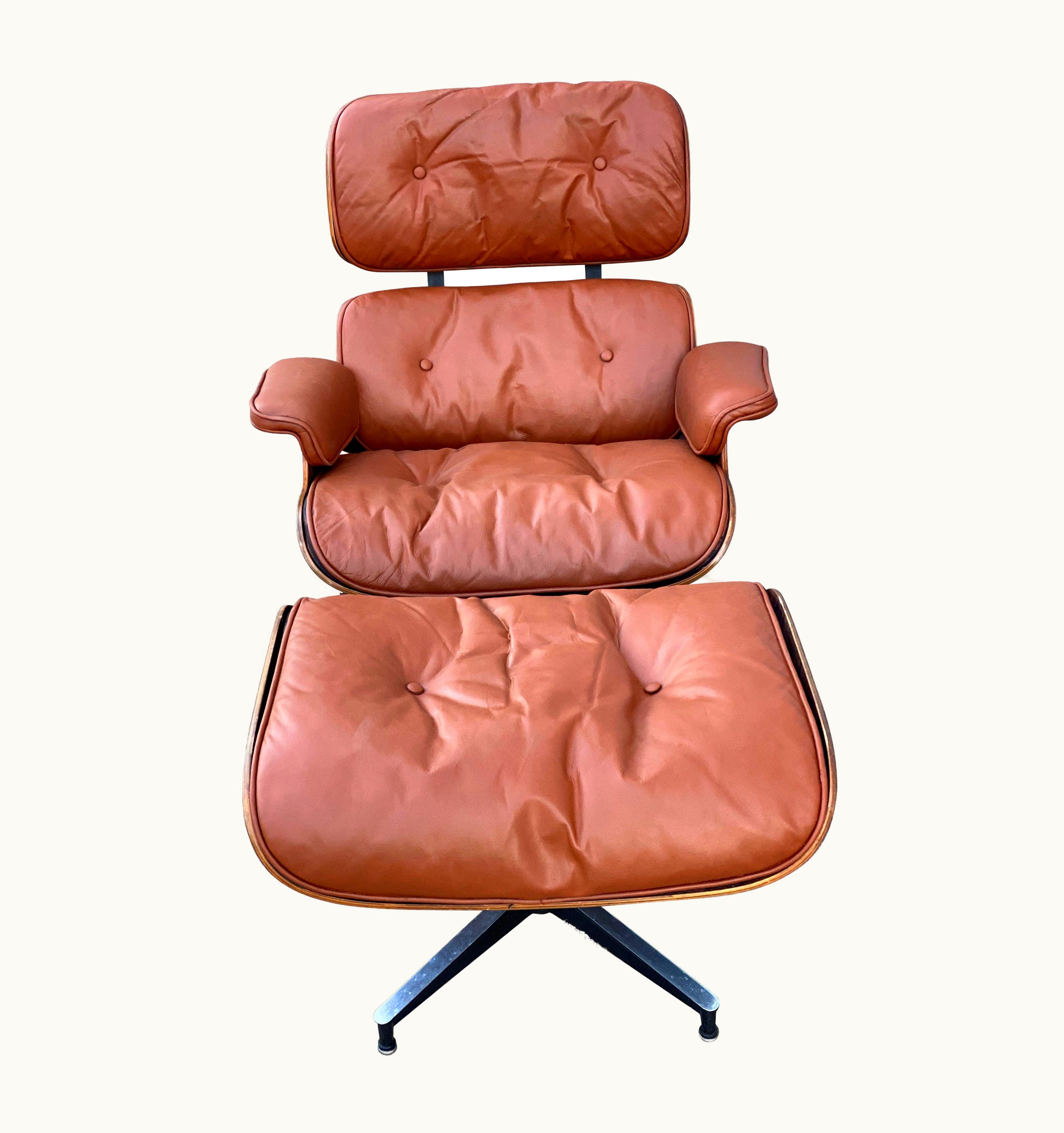 Charles and Ray Eames Charles and Ray Eames Restored Herman Miller Eames Lounge Chair And Ottoman In Rosewood