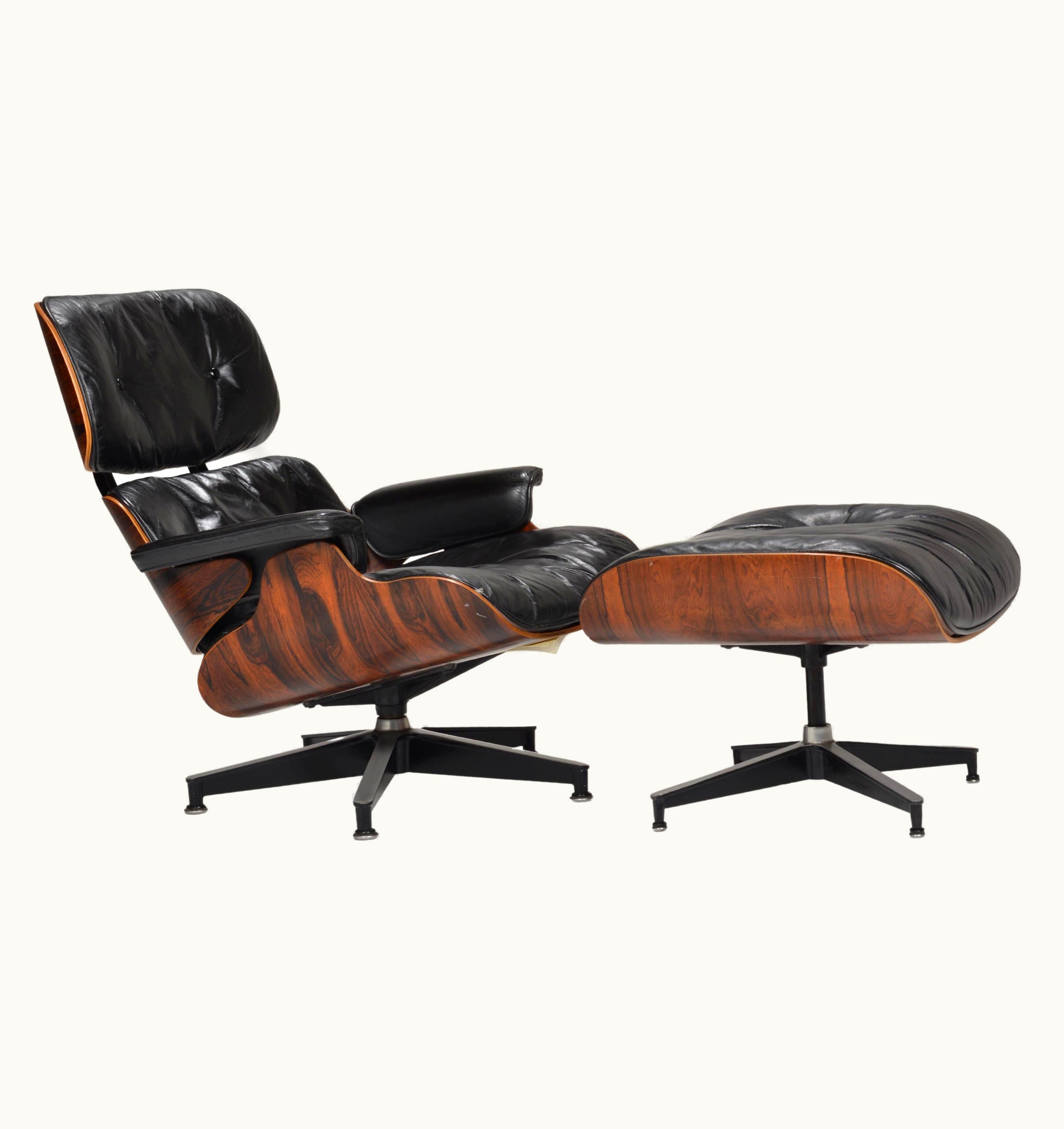Charles and Ray Eames Charles and Ray Eames Early Eames Chair And Ottoman In Rosewood