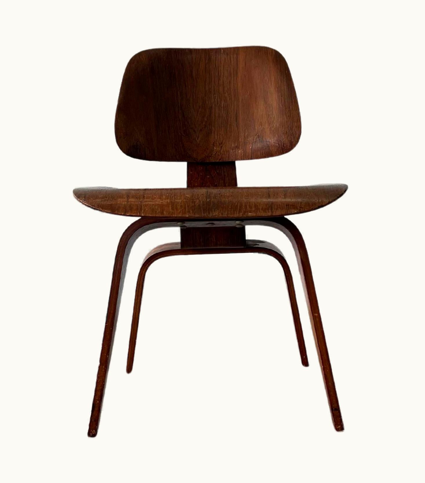 Charles and Ray Eames Charles and Ray Eames 1940s Vintage Evans Herman Miller Eames Rosewood Dcw 5-2-5 Chair