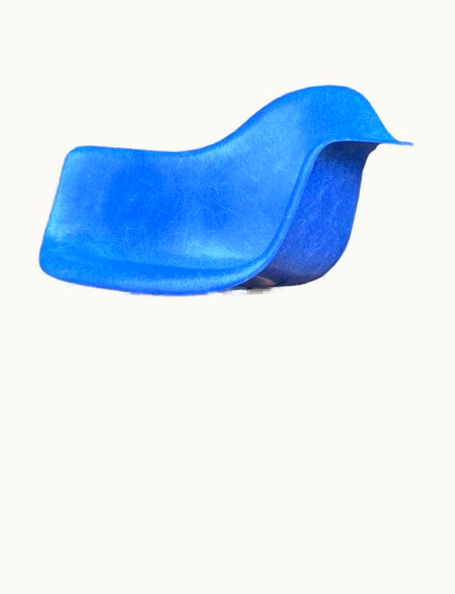 Charles and Ray Eames Herman Miller Eames Ultramarine Fiberglass Rar Rocking Chair