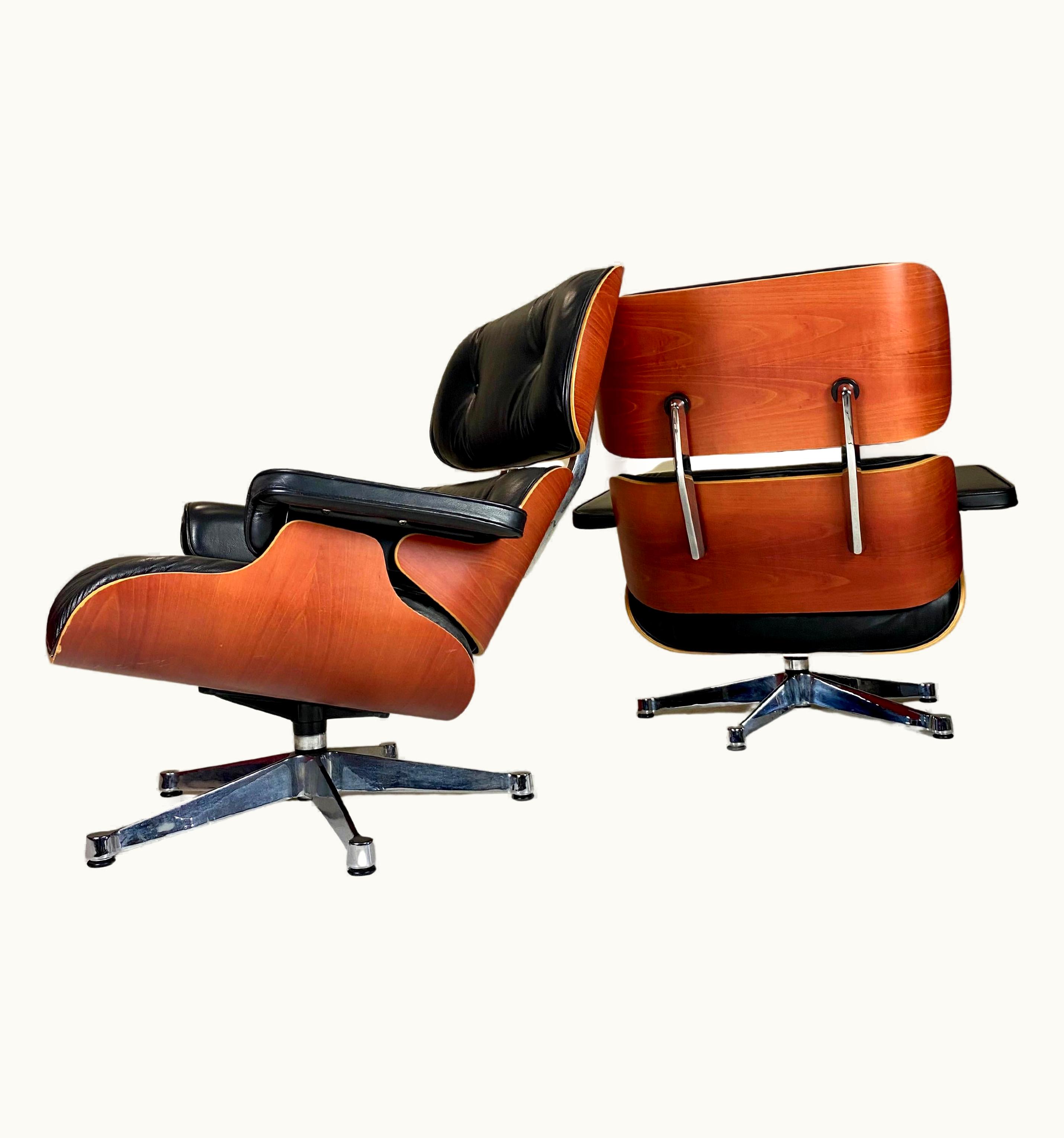 Charles and Ray Eames Charles and Ray Eames Set Of Two VItra 671 Lounge Chairs By Charles And Ray Eames