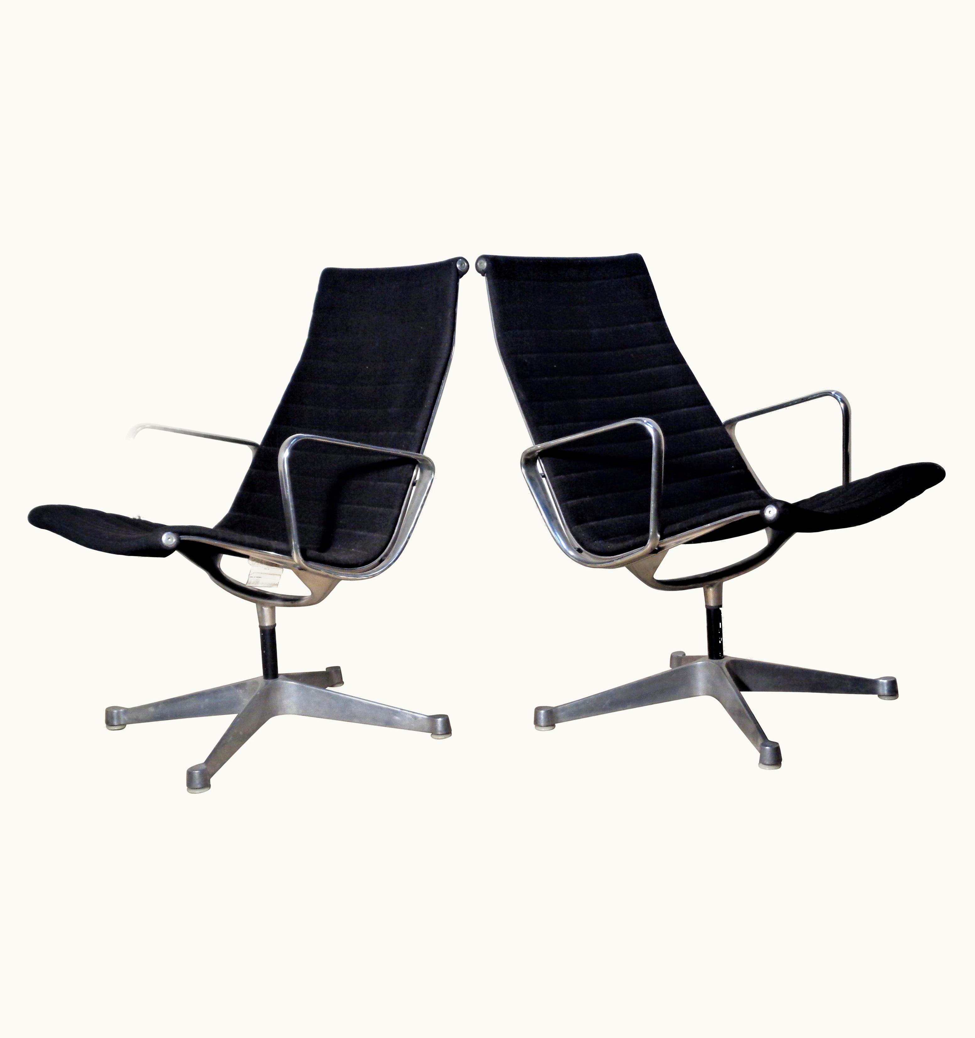 Charles and Ray Eames Charles and Ray Eames Pair Of Eames Aluminum Group Armchairs For Herman Miller, Circa 1960-1970