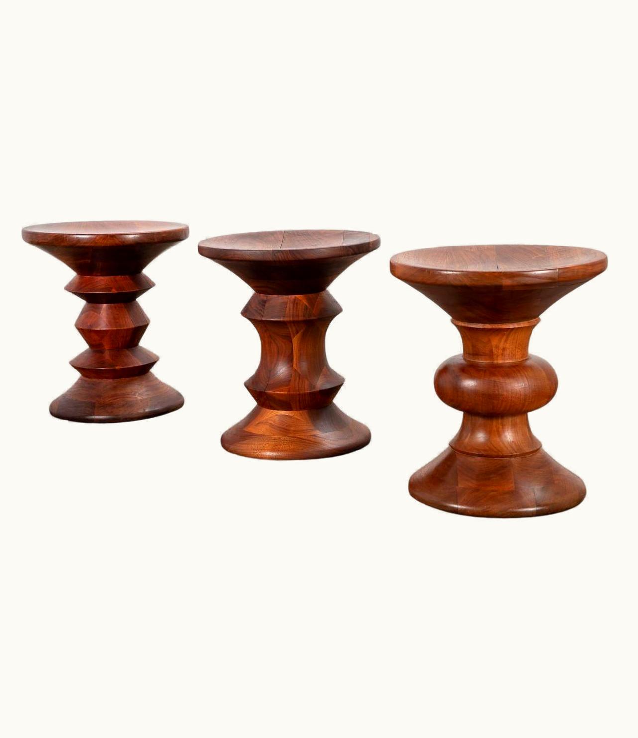 Charles and Ray Eames Set Of Three Vintage Eames Time Life Stools