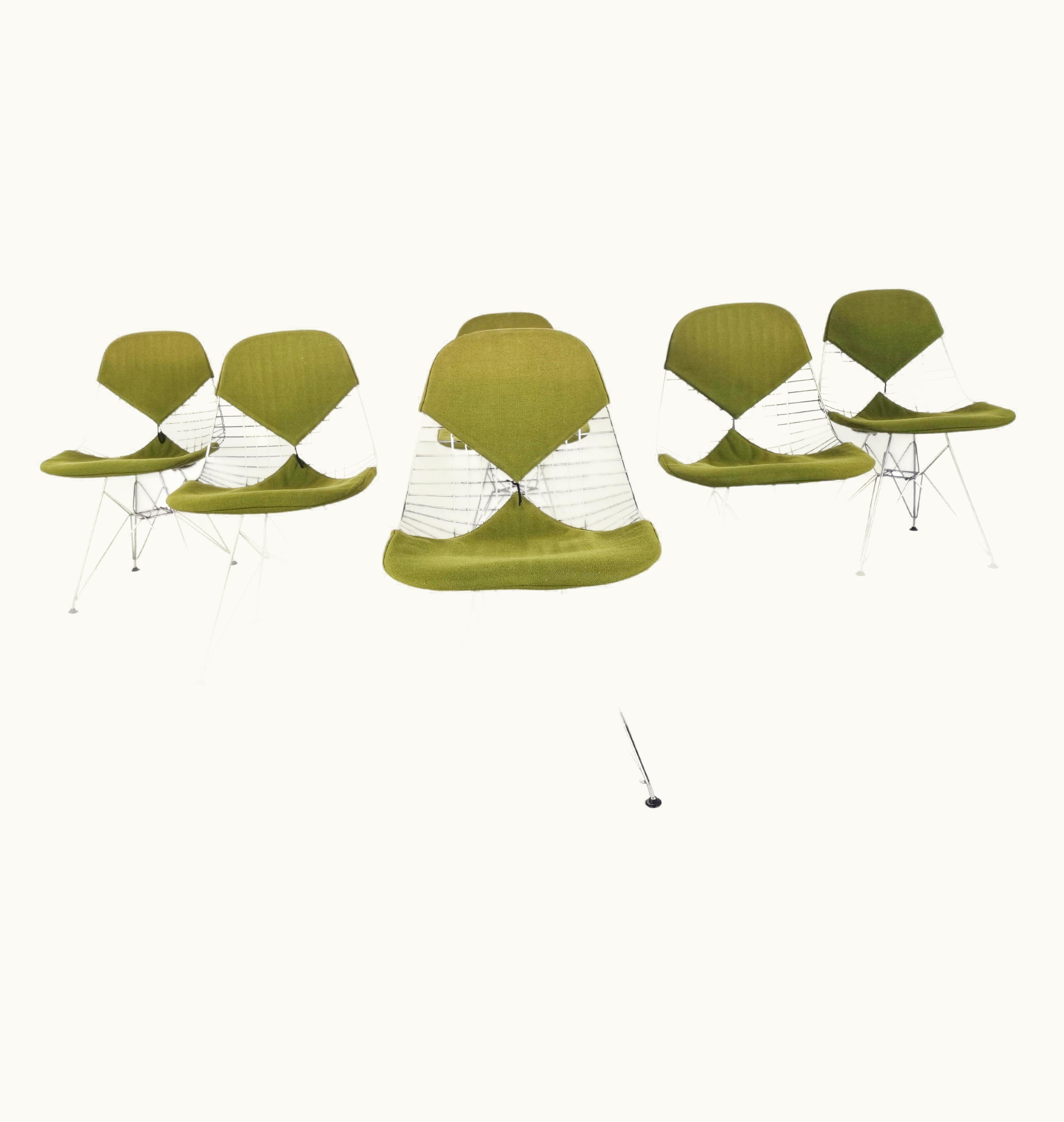 Charles and Ray Eames Chrome Wire Bikini Chairs For Herman Miller, 1960s