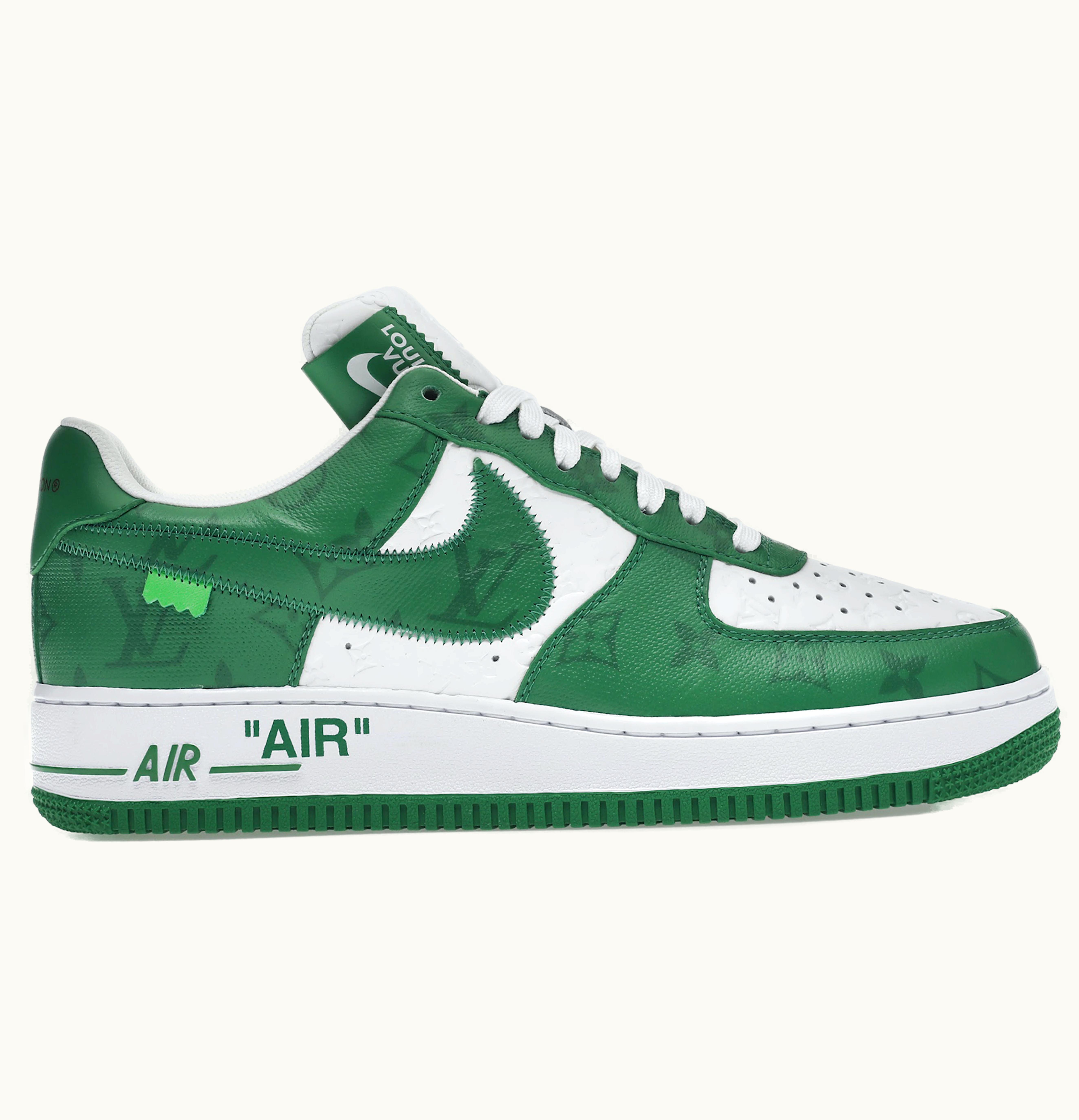 Louis Vuitton Louis Vuitton Nike Air Force 1 Low By Virgil Abloh White Green