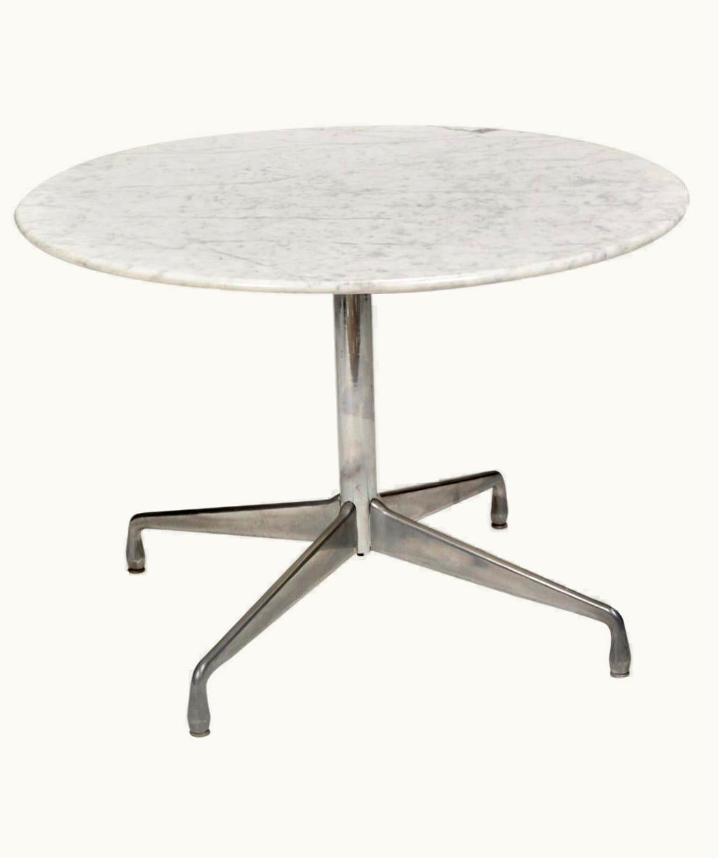 Charles and Ray Eames Herman Miller Eames Round Carrara Marble-Top Dining Table