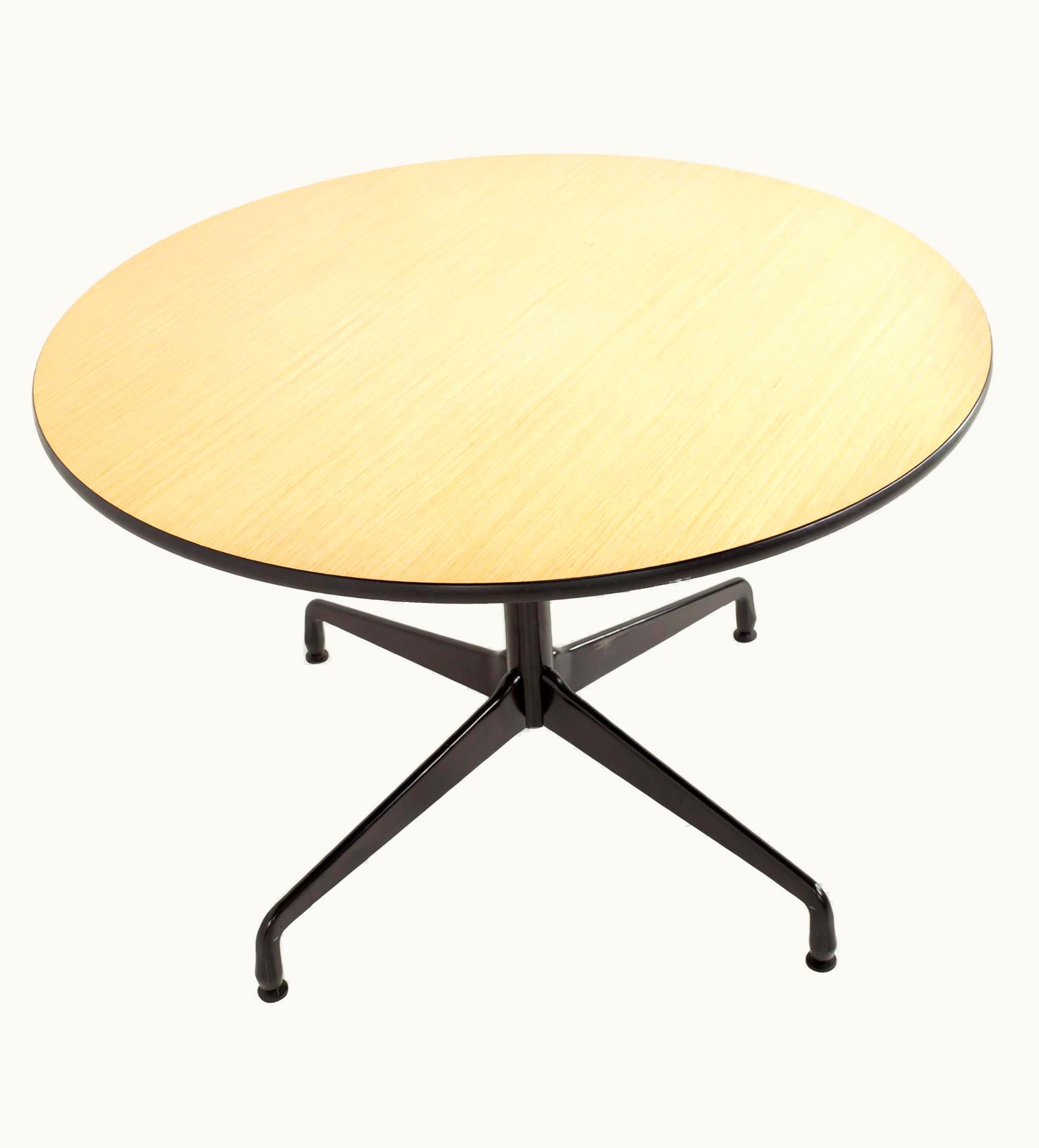 Charles and Ray Eames Charles Ray Eames Herman Miller Aluminum Group MCM Round Dining Bistro Table