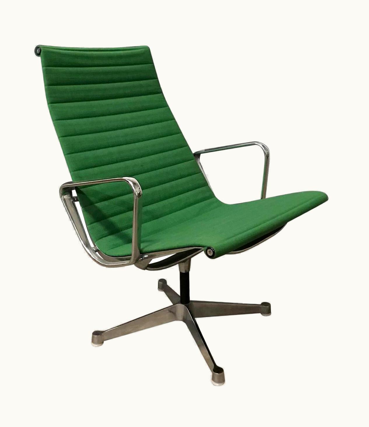 Charles and Ray Eames 1958, Ray / Charles Eames; Miller, EA 116, Flat Base Easy Chair In Apple Green